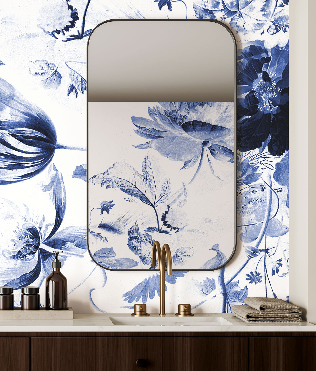 KEK Amsterdam Royal Blue Flowers WP-219 - 6 Sheets