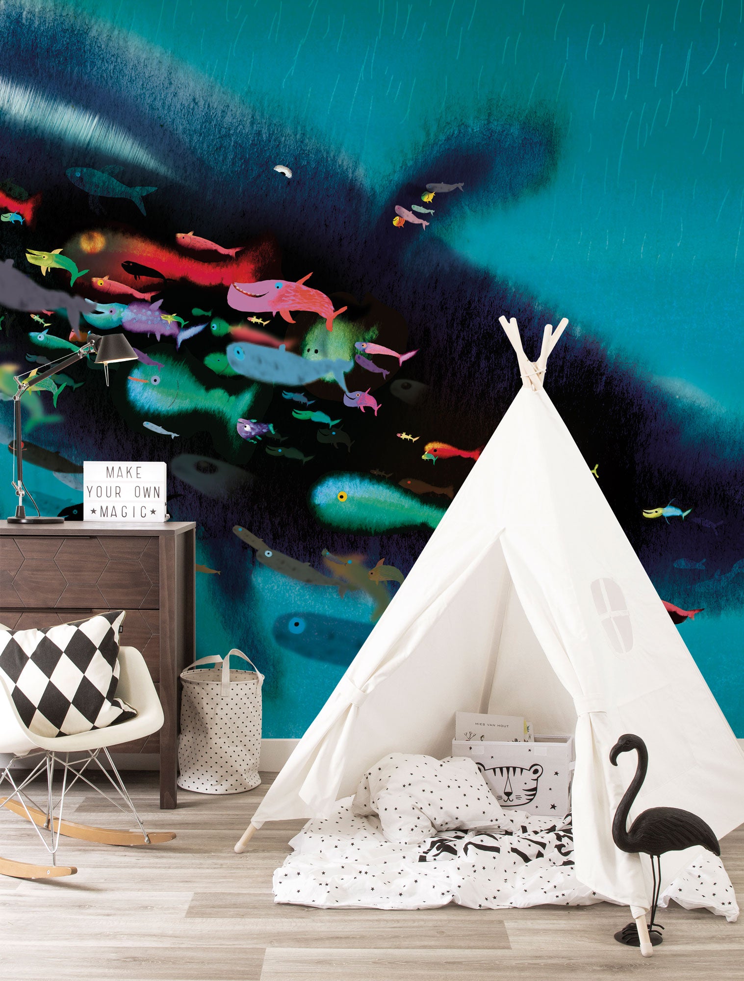 KEK Amsterdam Swimming with Whale WS-097 - 8 Sheets Behang