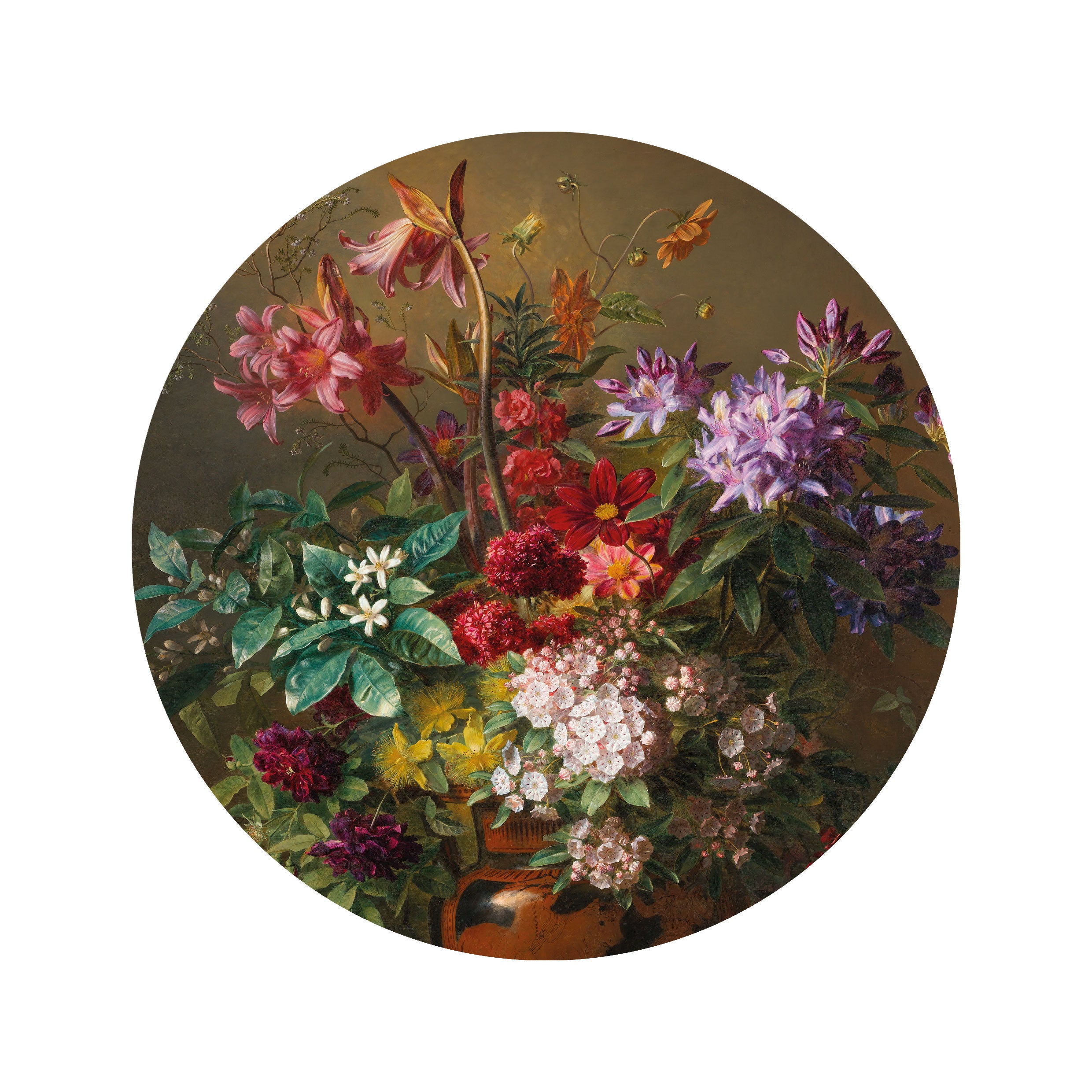 KEK Amsterdam Wallpaper Circle Golden Age Flowers SC-076 Behangcirkel