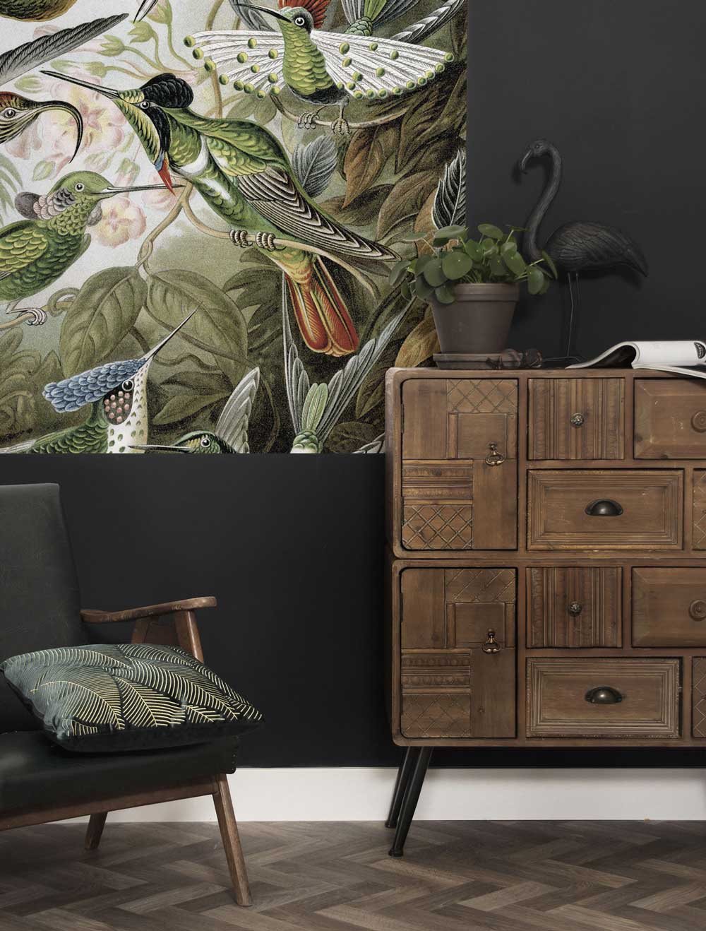 KEK Amsterdam Wallpaper Panel Exotic Birds PA-023 Behang