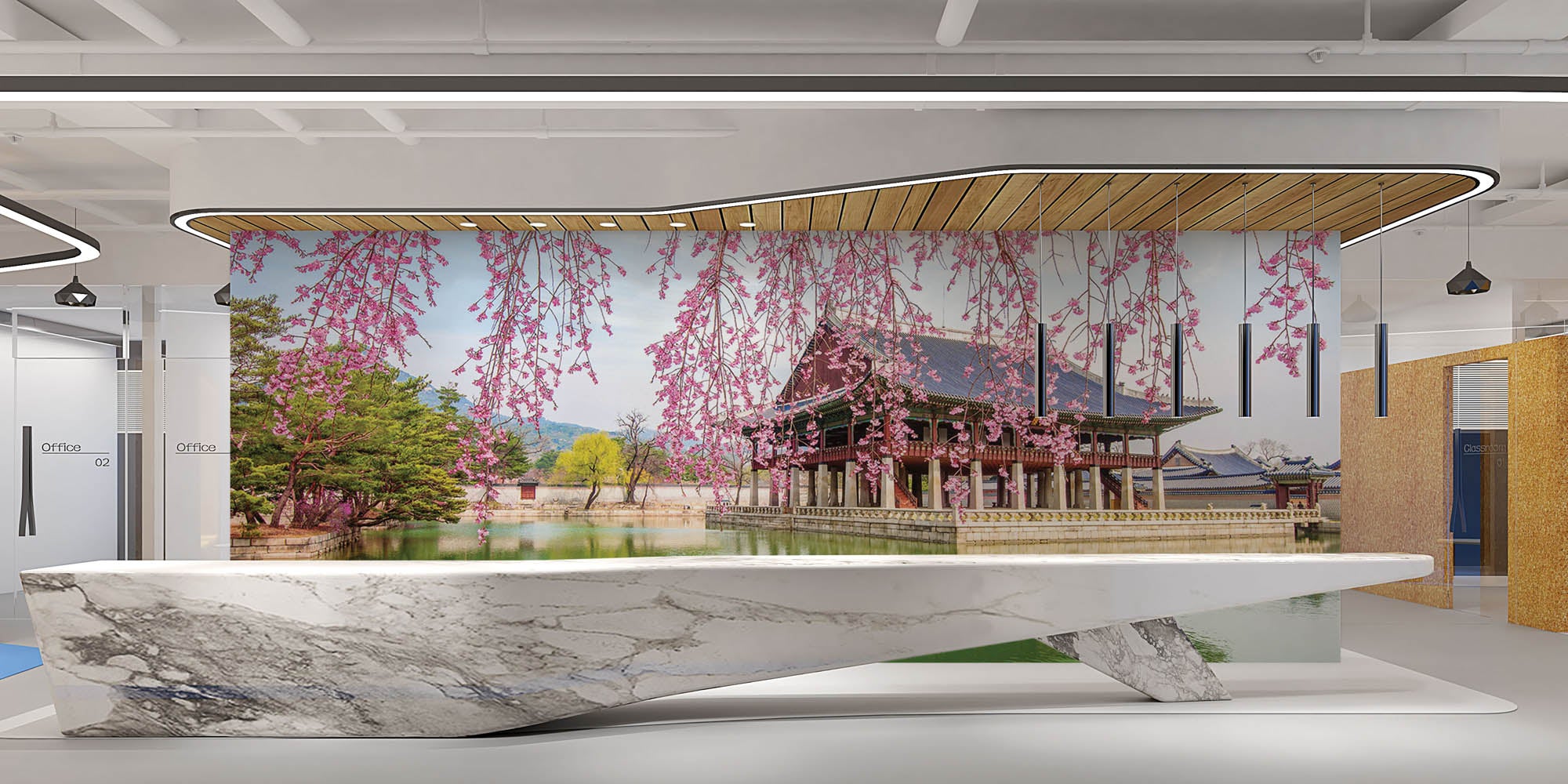 Kersenbloesem - LW00068 Fotobehang