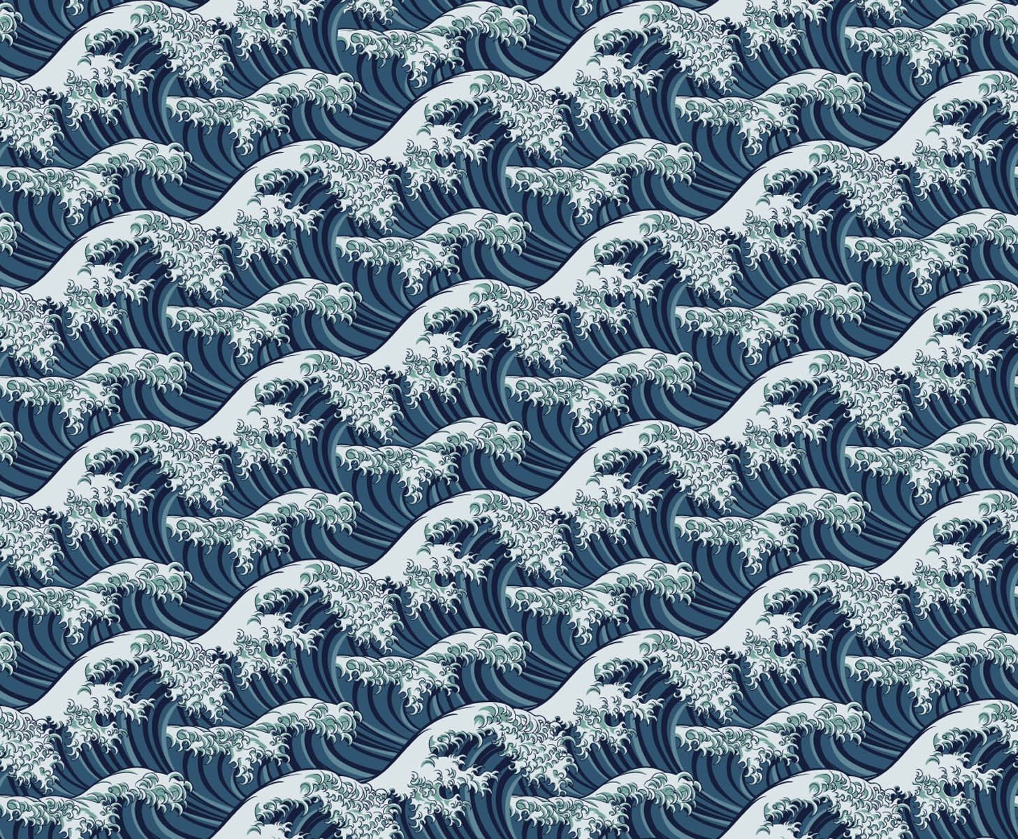 Klassiek Japans Golfpatroon - LW00713 Fotobehang