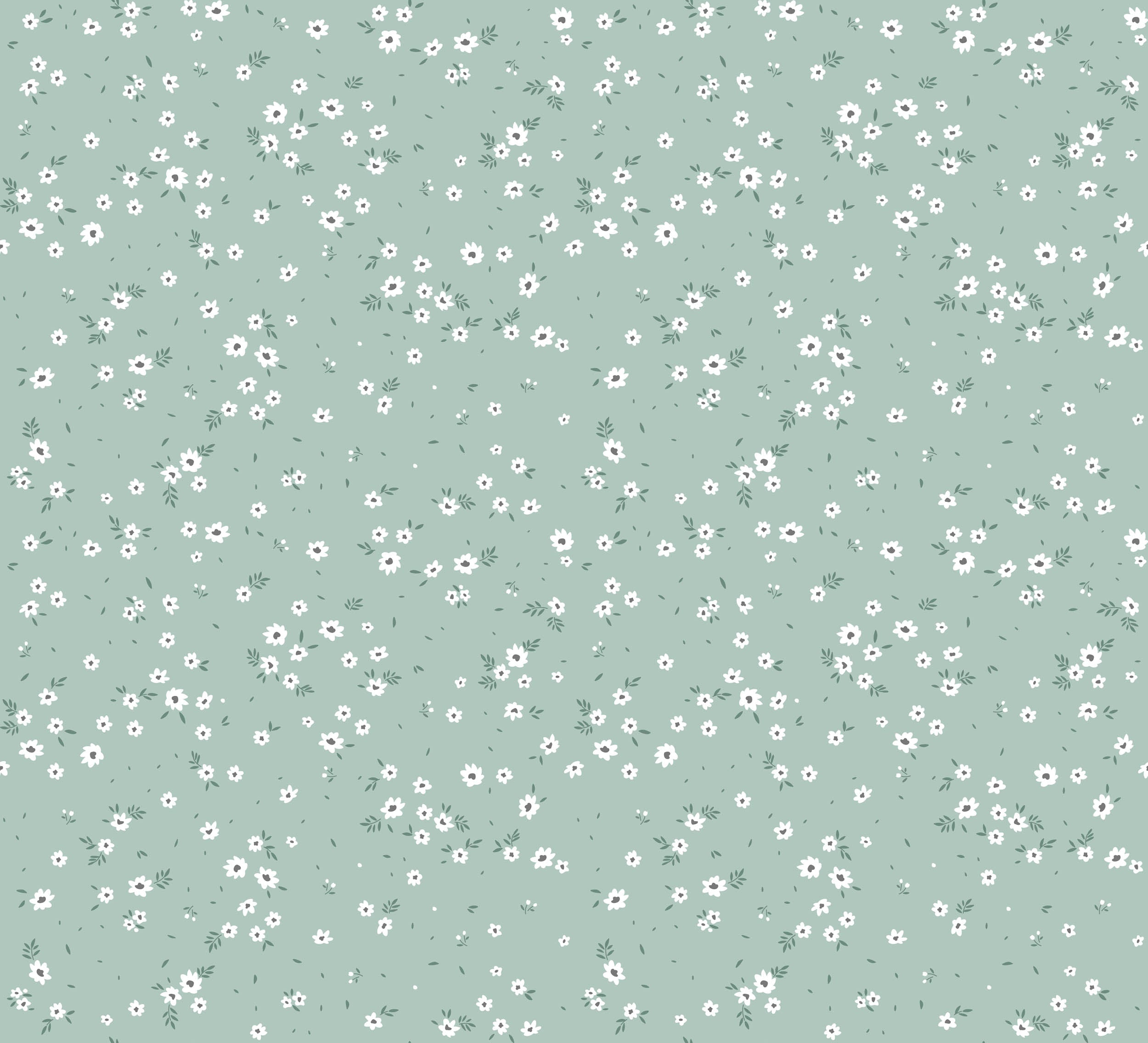 Kleine Witte Bloemetjes - LW00824 Fotobehang