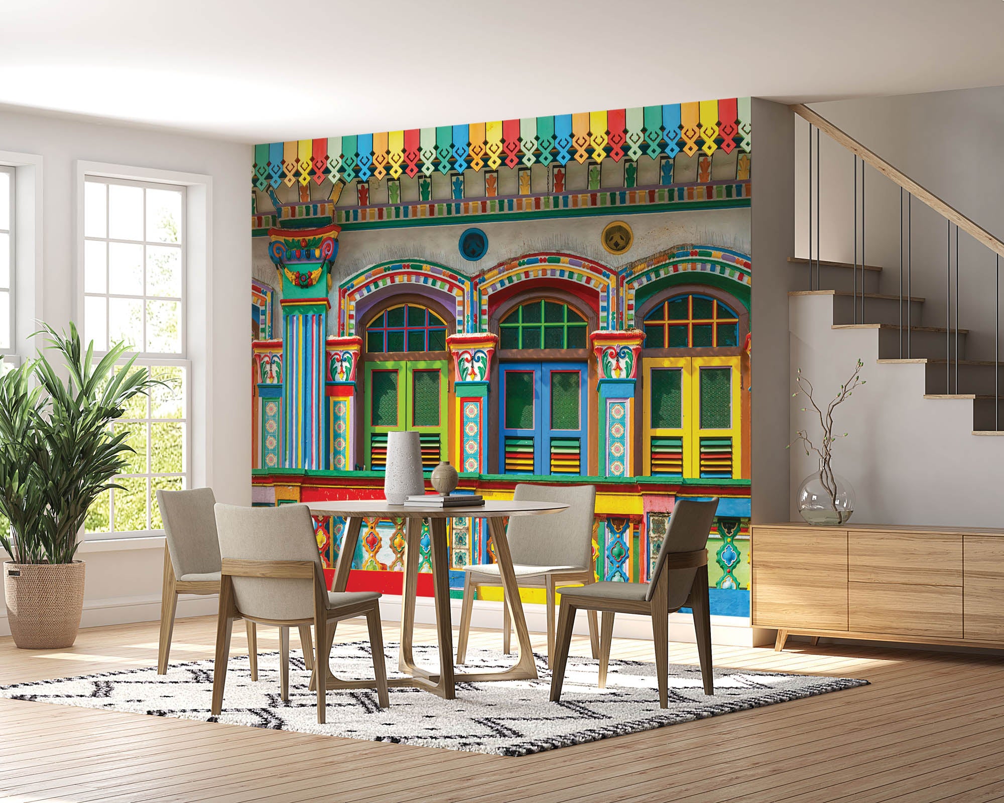 Kleurrijk gebouw - LW00014 Fotobehang