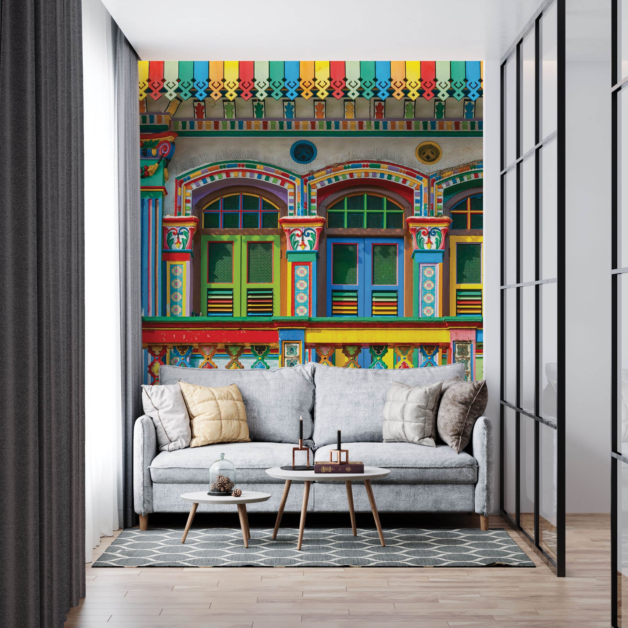 Kleurrijk gebouw - LW00014 Fotobehang