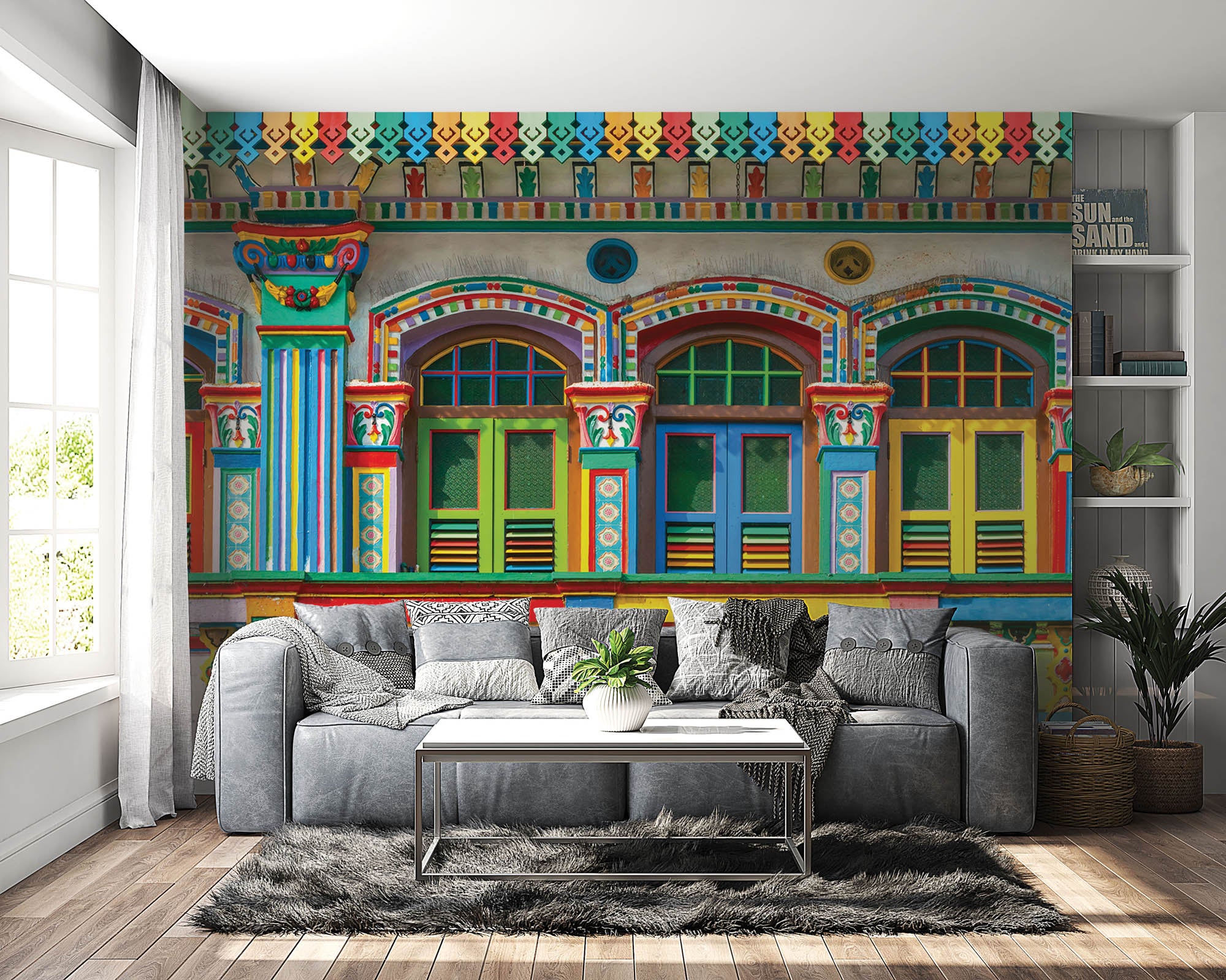 Kleurrijk gebouw - LW00014 Fotobehang