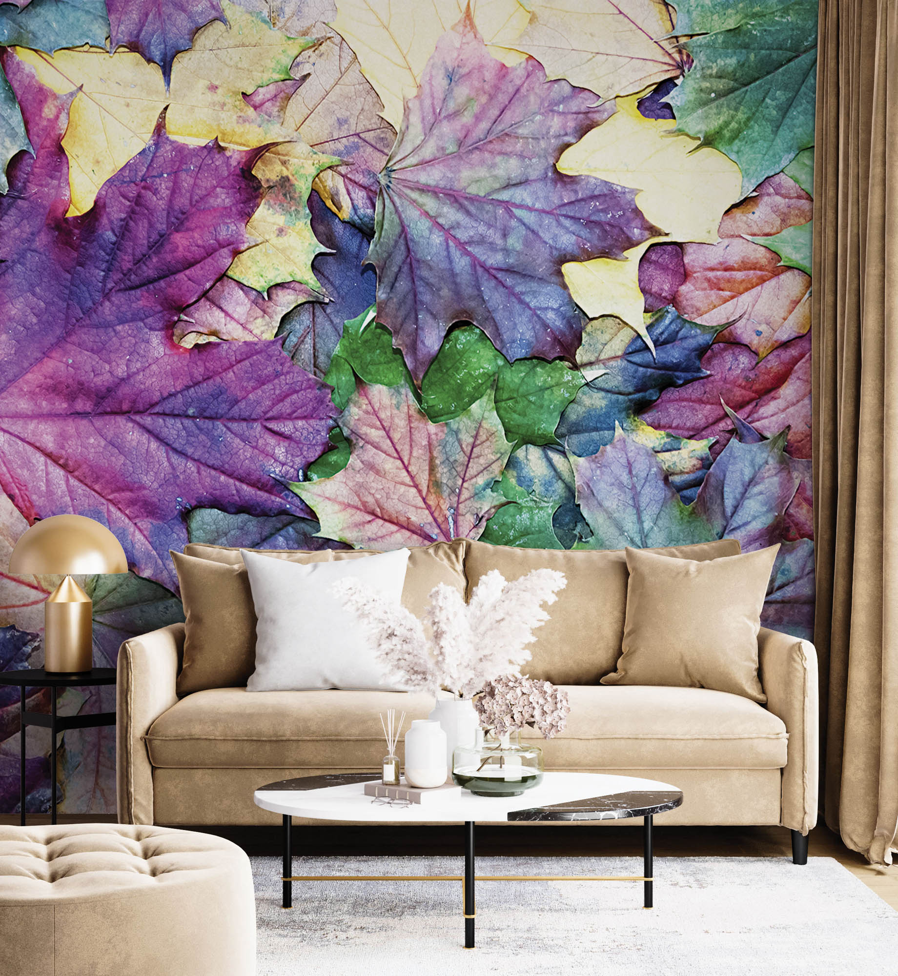 Kleurrijke herfstbladeren - LW00249 Fotobehang