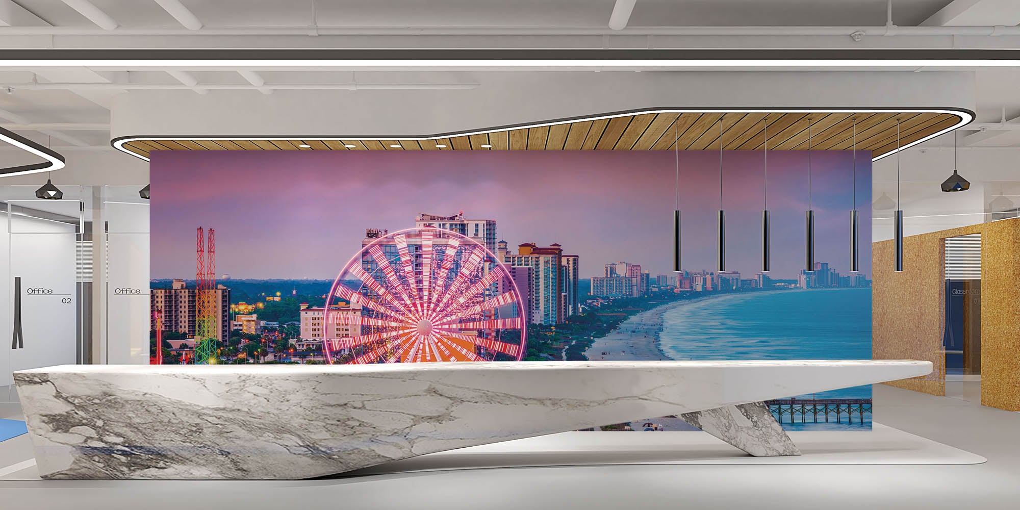 Kleurrijke Kust Amerika - LW00374 Fotobehang