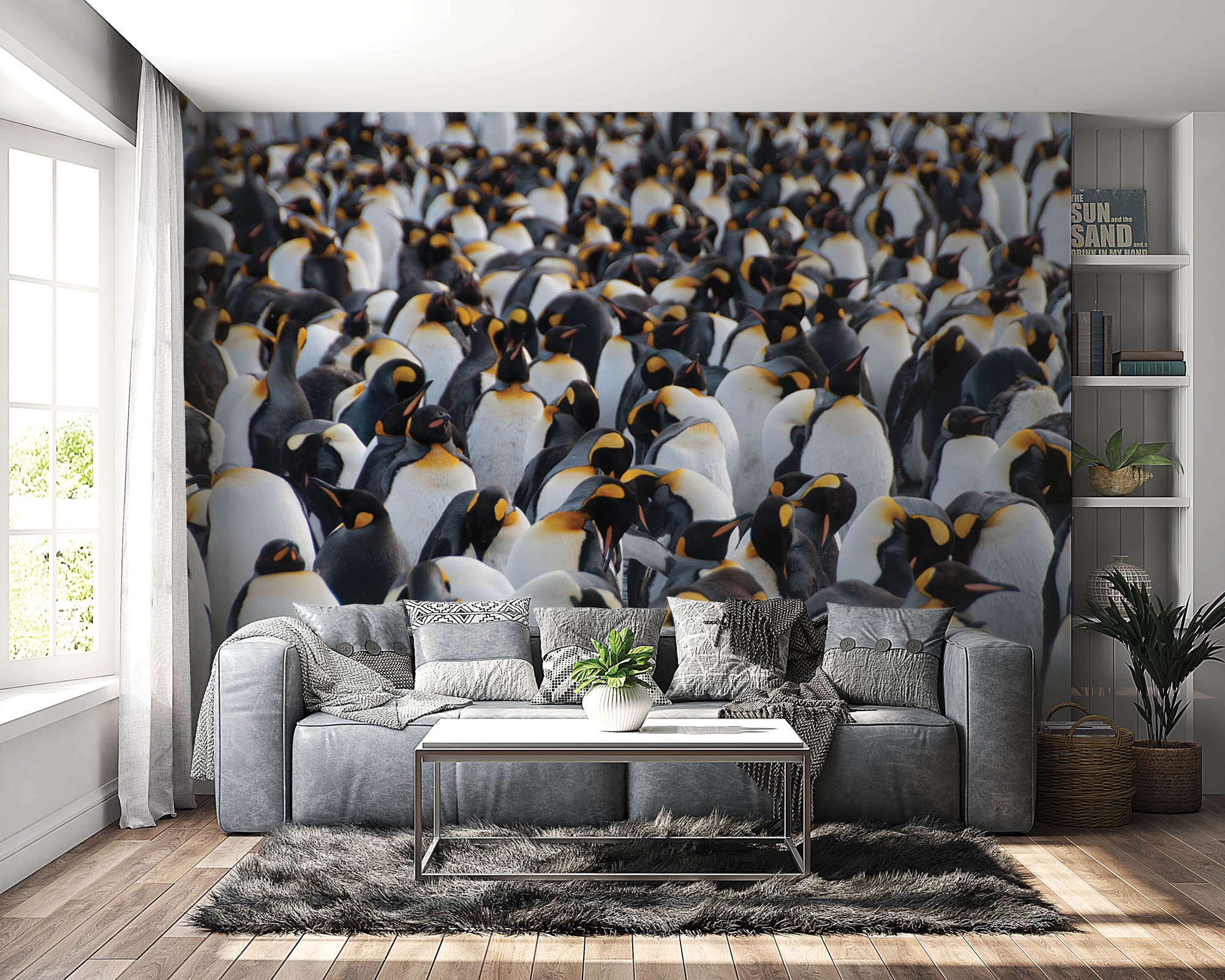 Kolonie koningspinguïns  - LW00176 Fotobehang