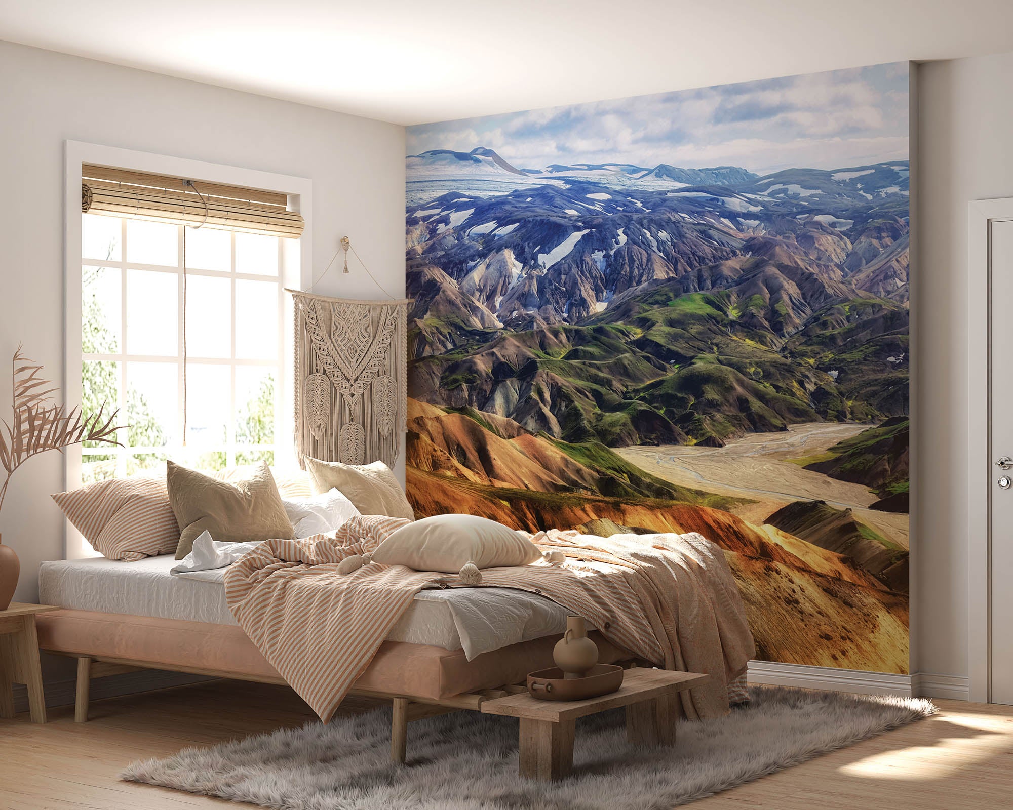 Landschap inclusief bergen en gletsjer - LW00248 Fotobehang