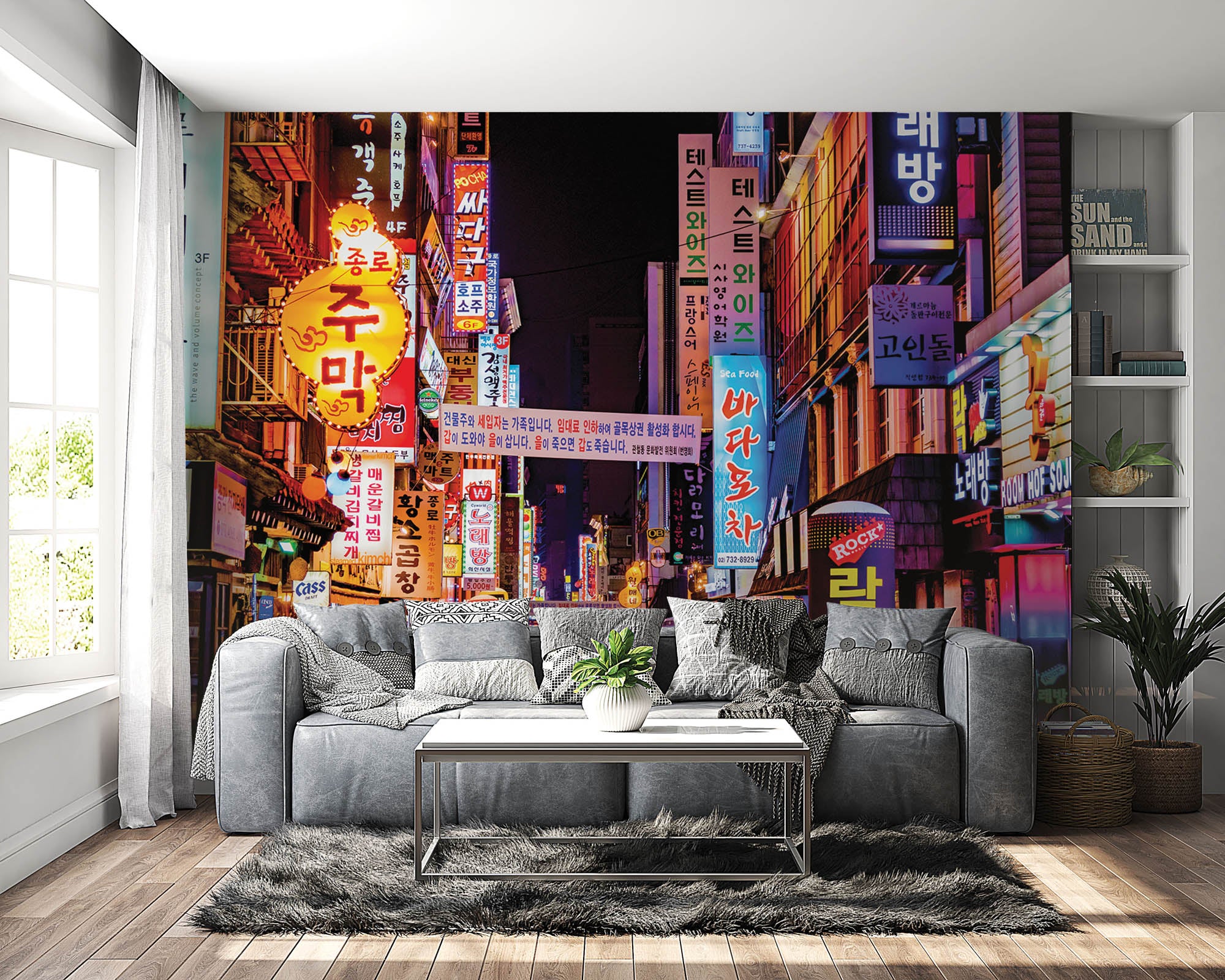 Lichtreclames in  Korea - LW00078 Fotobehang