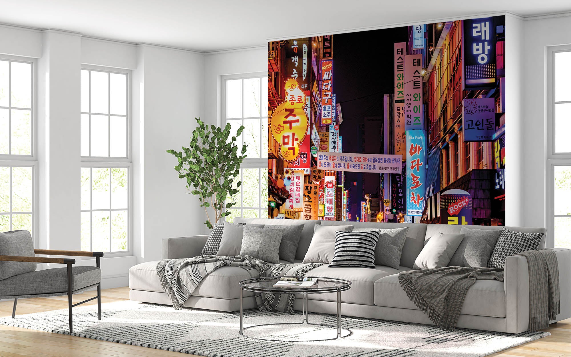 Lichtreclames in  Korea - LW00078 Fotobehang