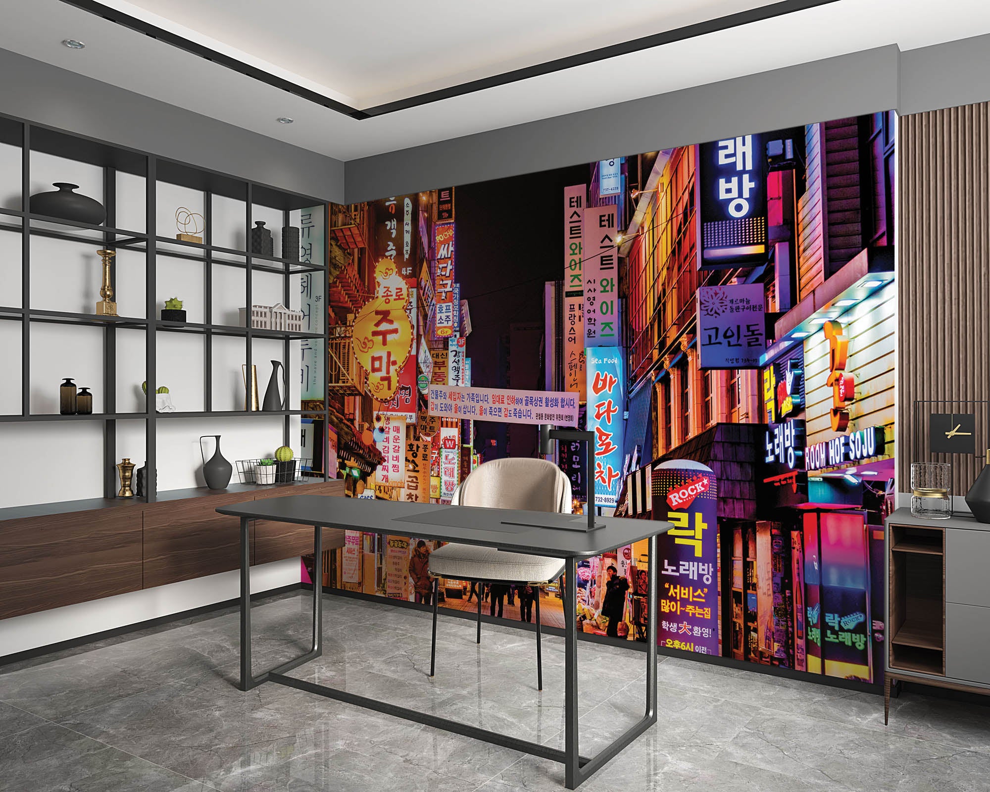 Lichtreclames in  Korea - LW00078 Fotobehang