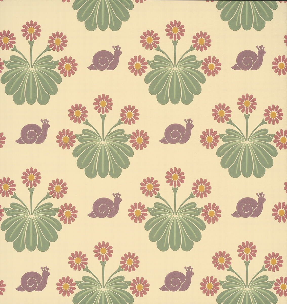 Little Green National Trust II Burges Snail Travertine Behang