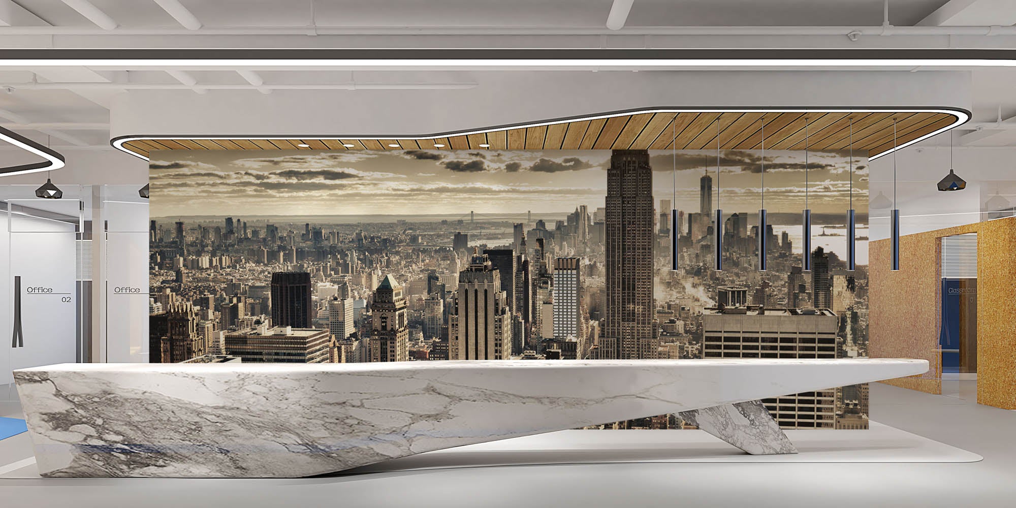 Luchtfoto New York City - LW00330 Fotobehang