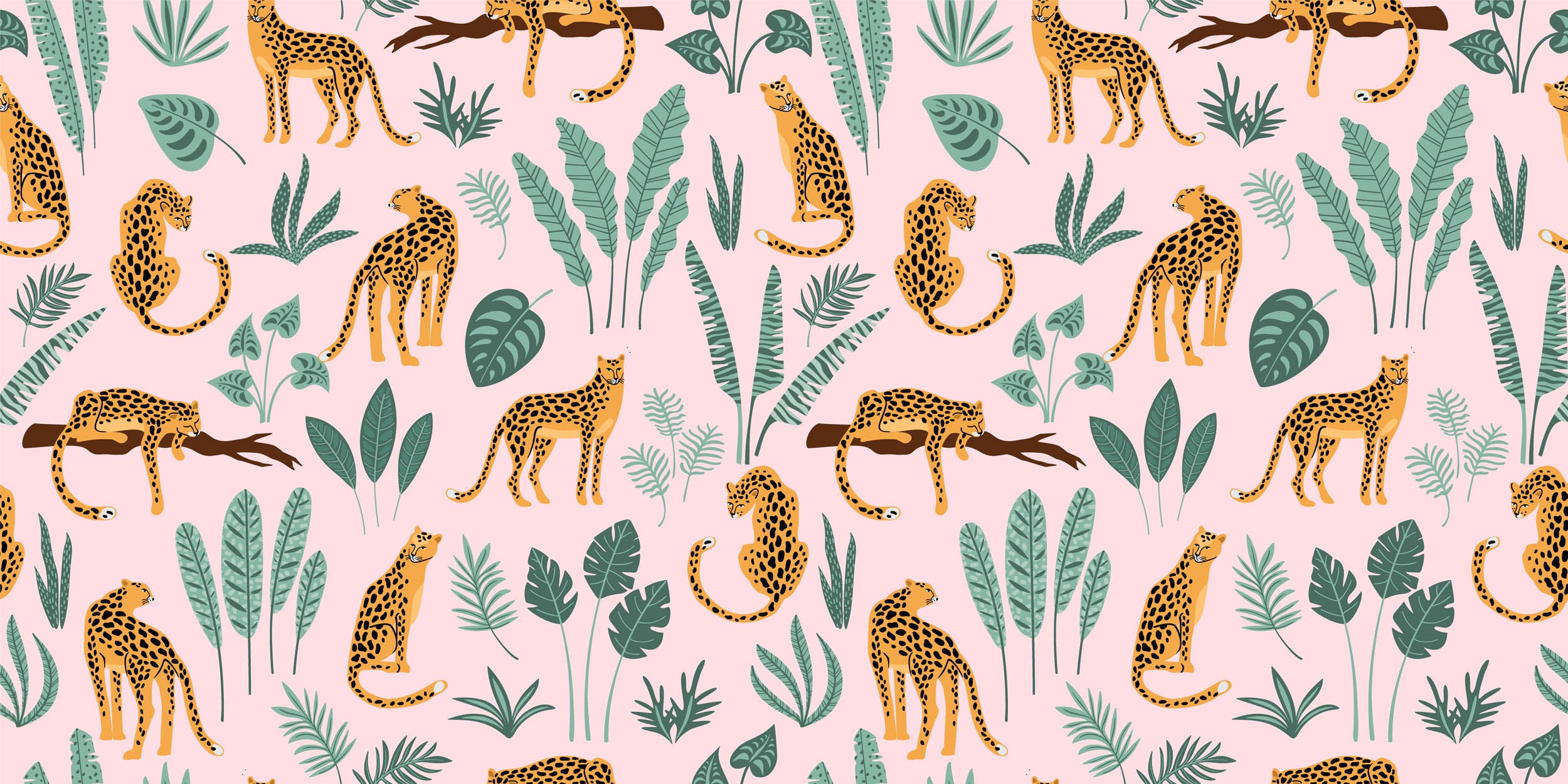 Luipaard Junglepatroon - LW00721 Fotobehang