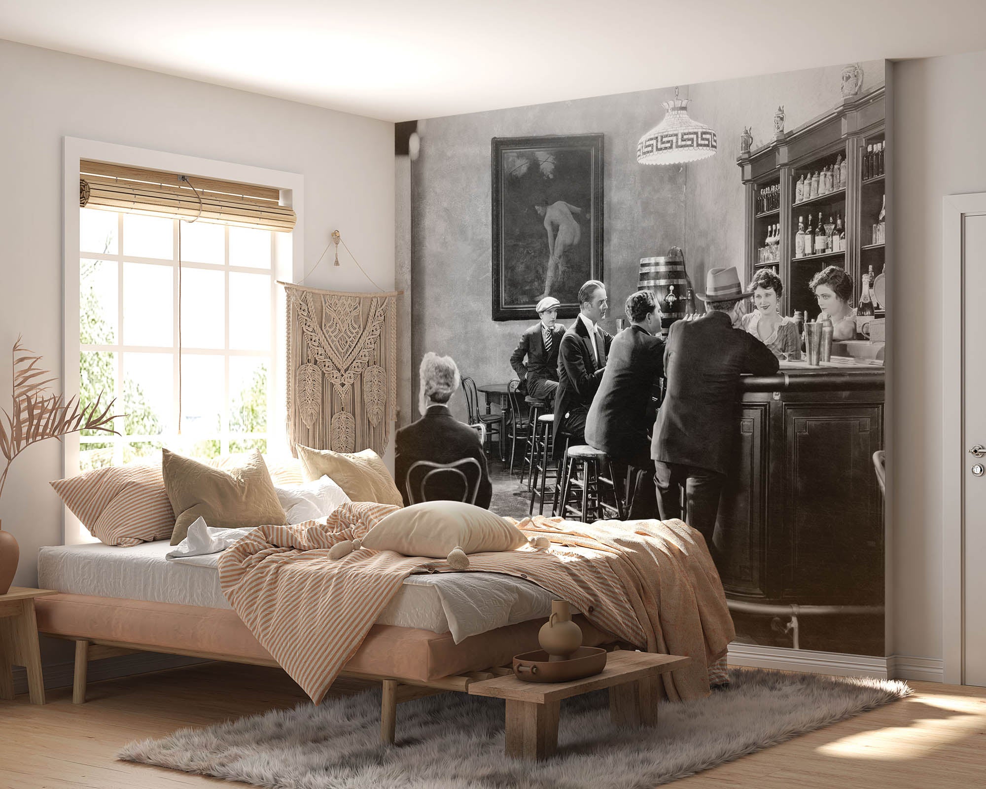 Mannen zittend aan een bar - LW00402 Fotobehang