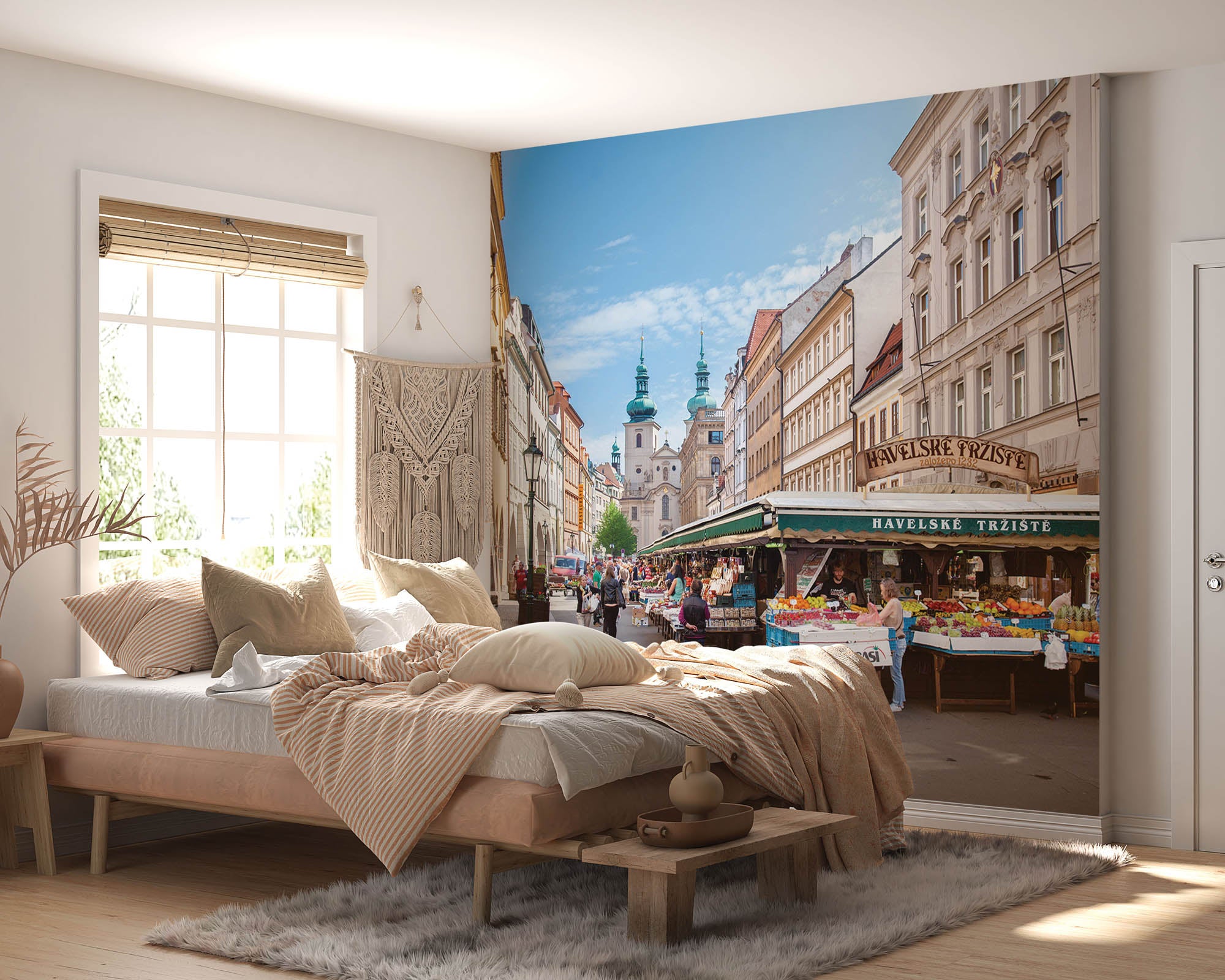 Markt Praag - LW00351 Fotobehang