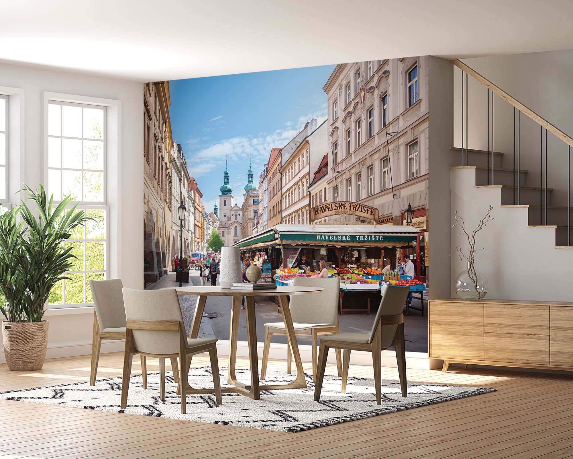 Markt Praag - LW00351 Fotobehang