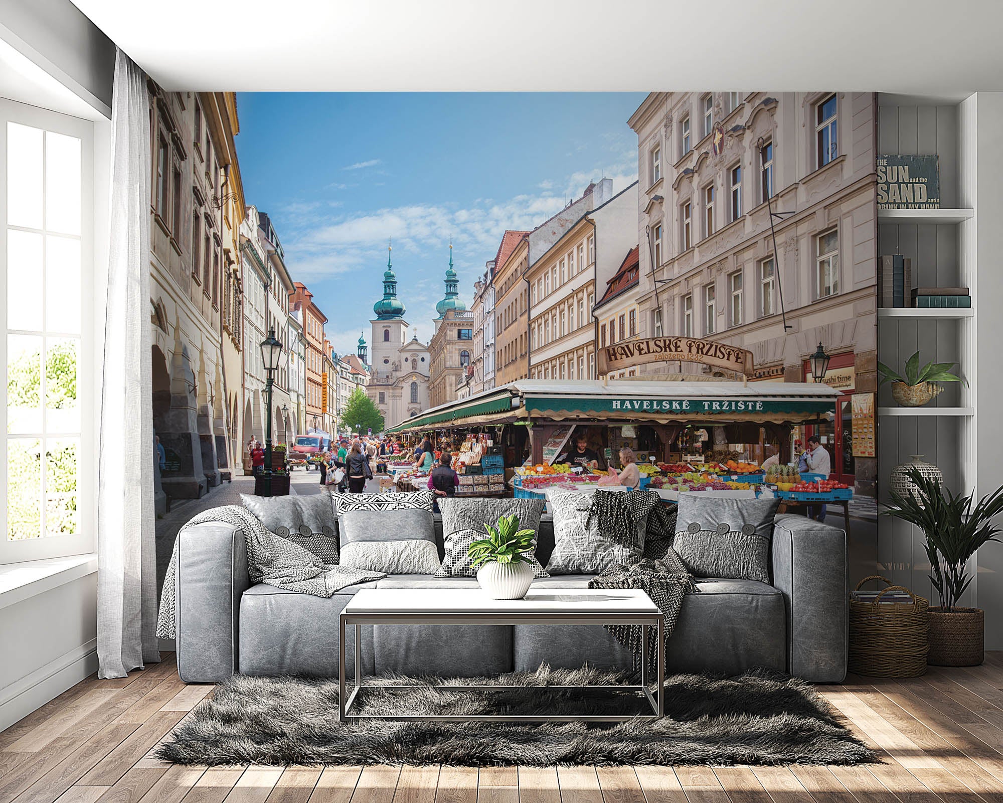 Markt Praag - LW00351 Fotobehang