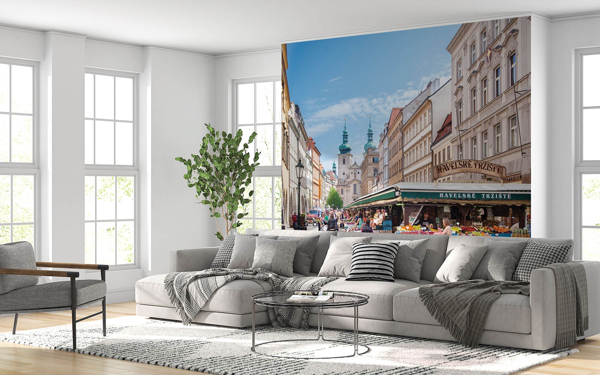 Markt Praag - LW00351 Fotobehang