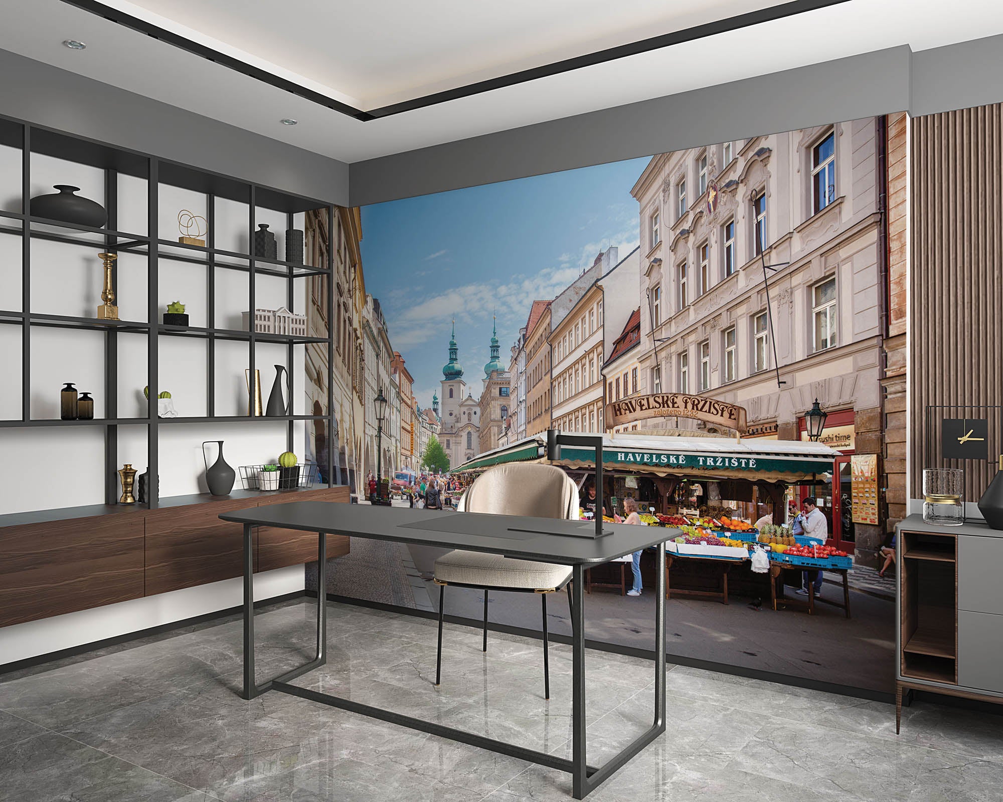 Markt Praag - LW00351 Fotobehang