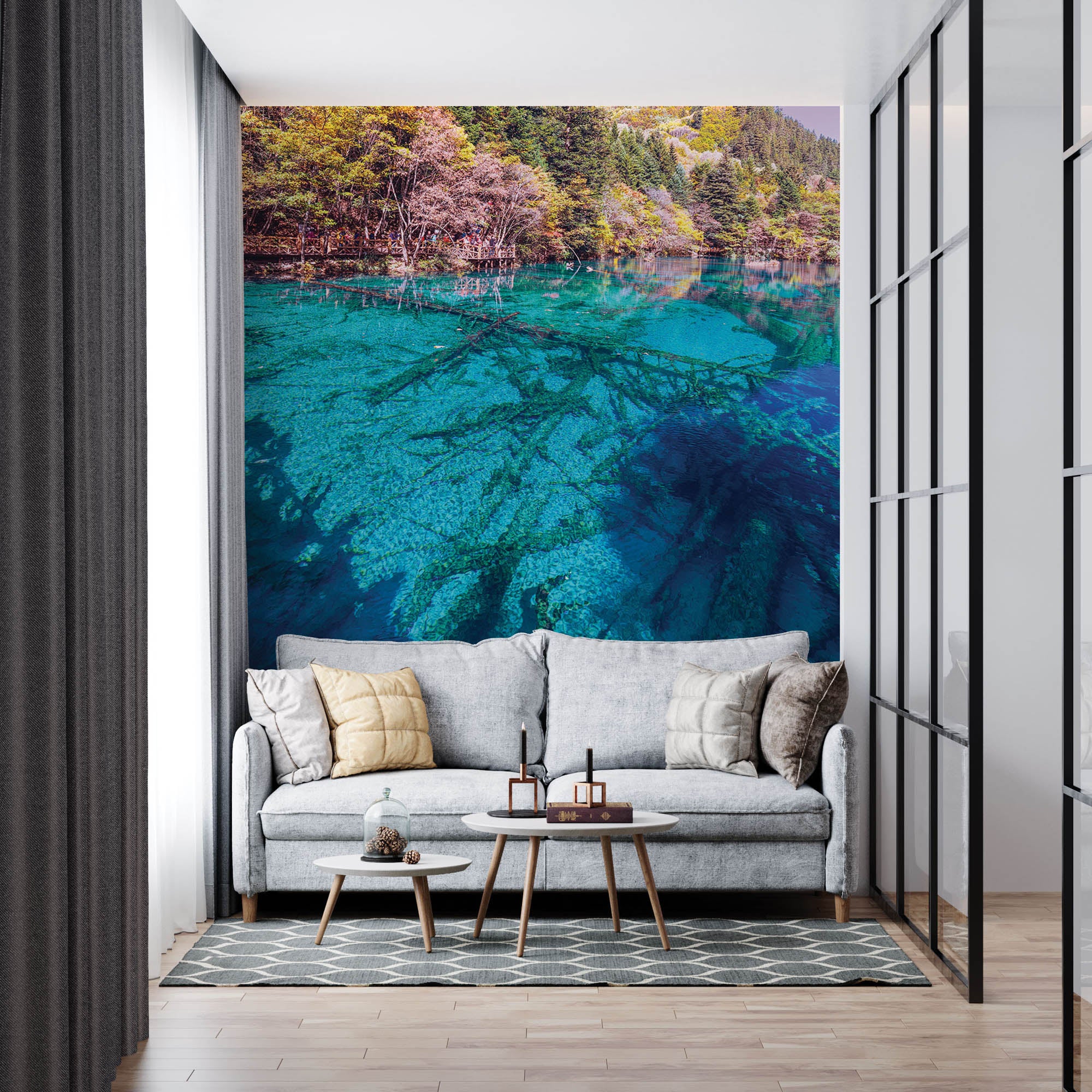 Meer in vallei - LW00266 Fotobehang