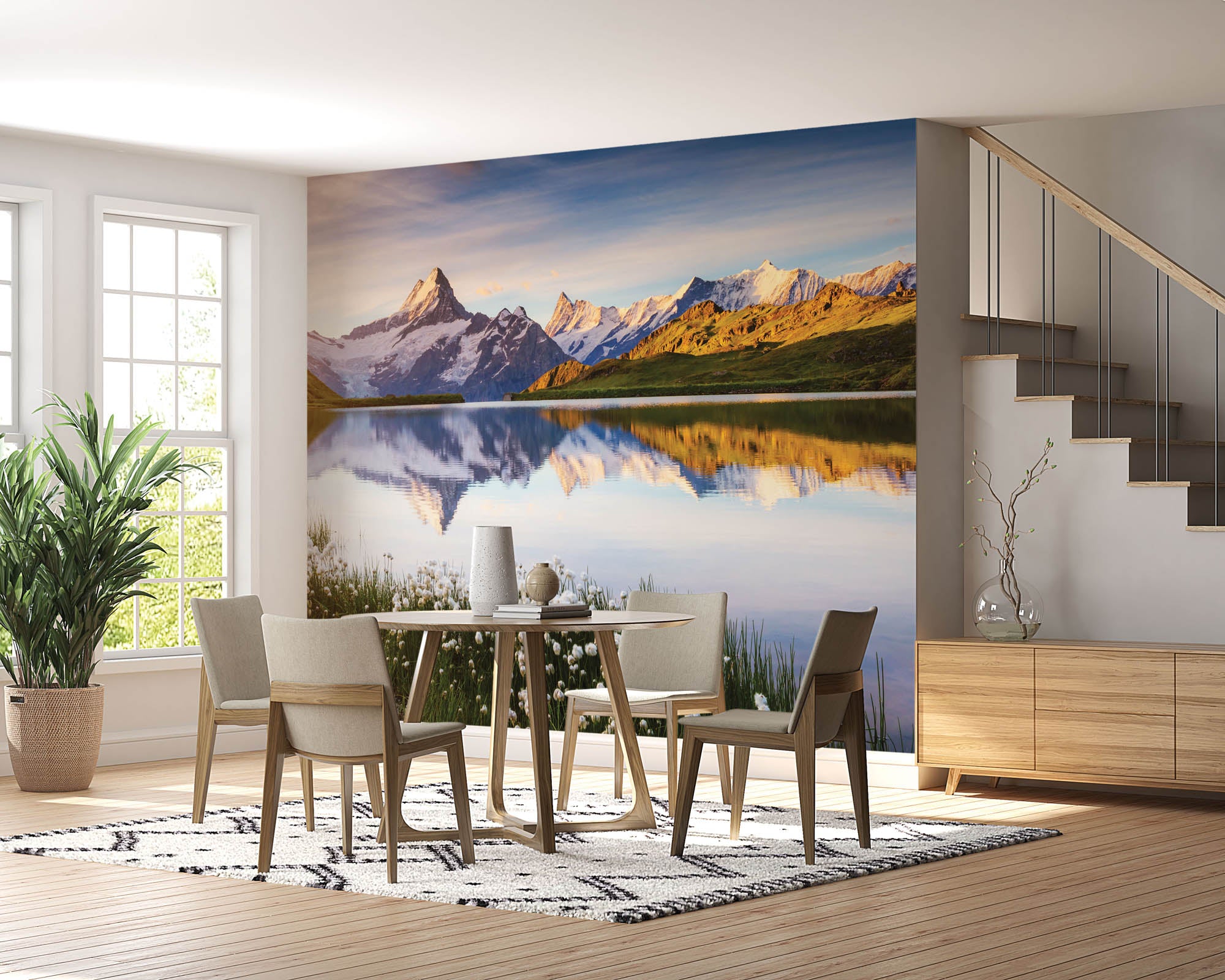 Meer in Zwitserse alpen  - LW00134 Fotobehang