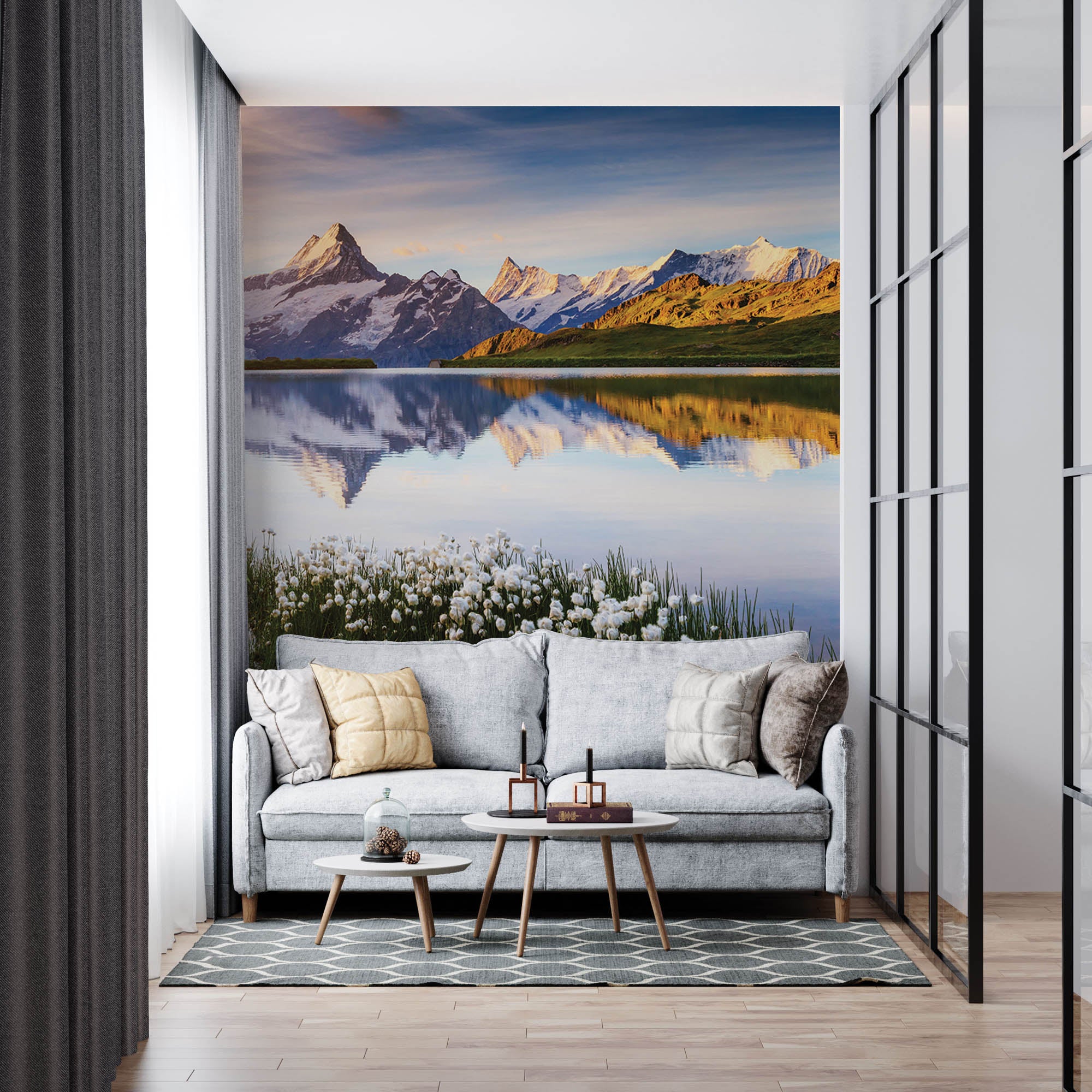 Meer in Zwitserse alpen  - LW00134 Fotobehang