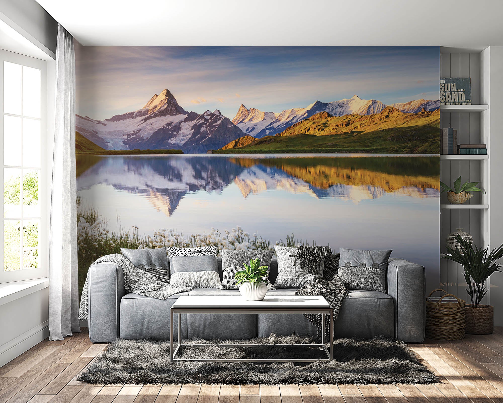 Meer in Zwitserse alpen  - LW00134 Fotobehang