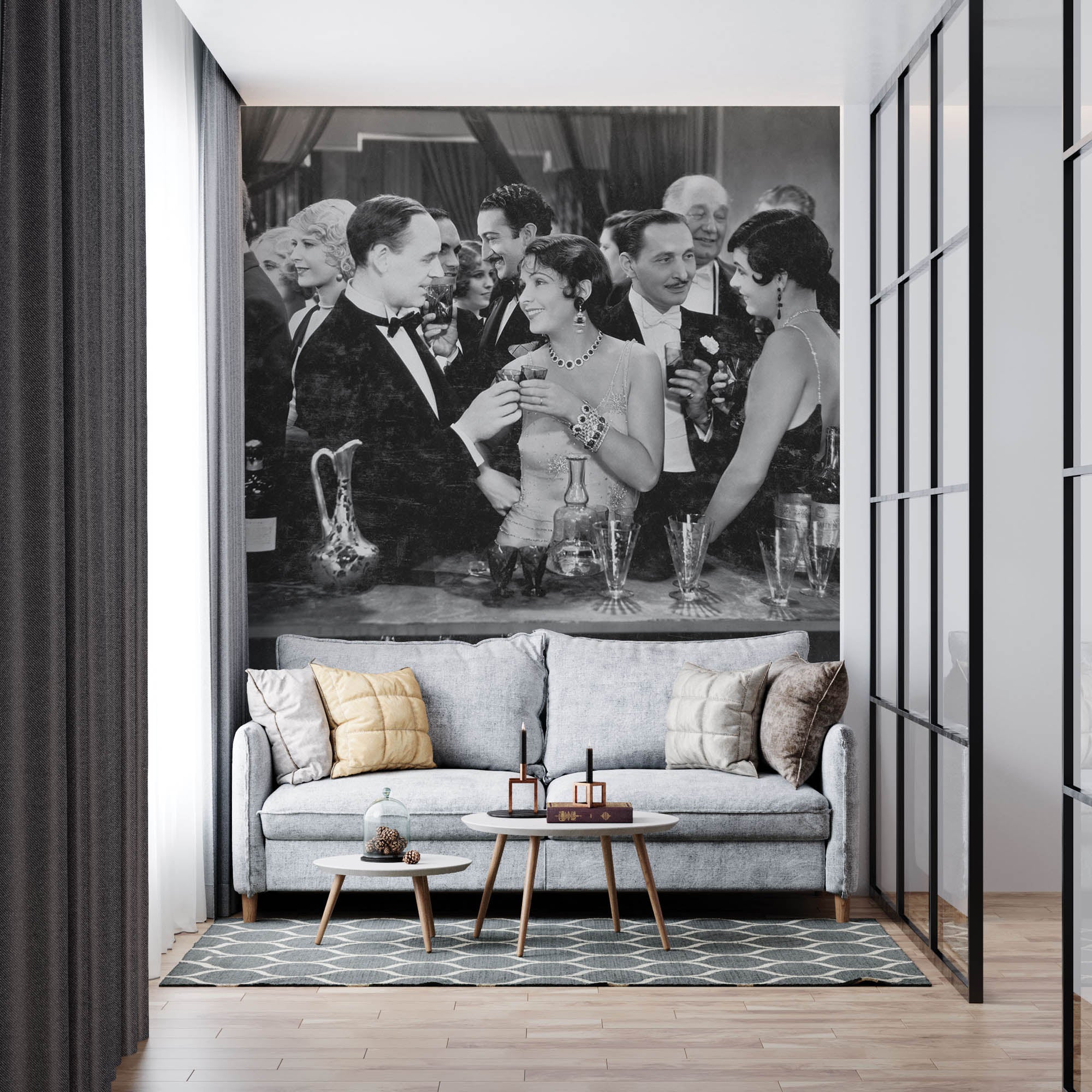 Mensen drinkend aan de bar - LW00406 Fotobehang