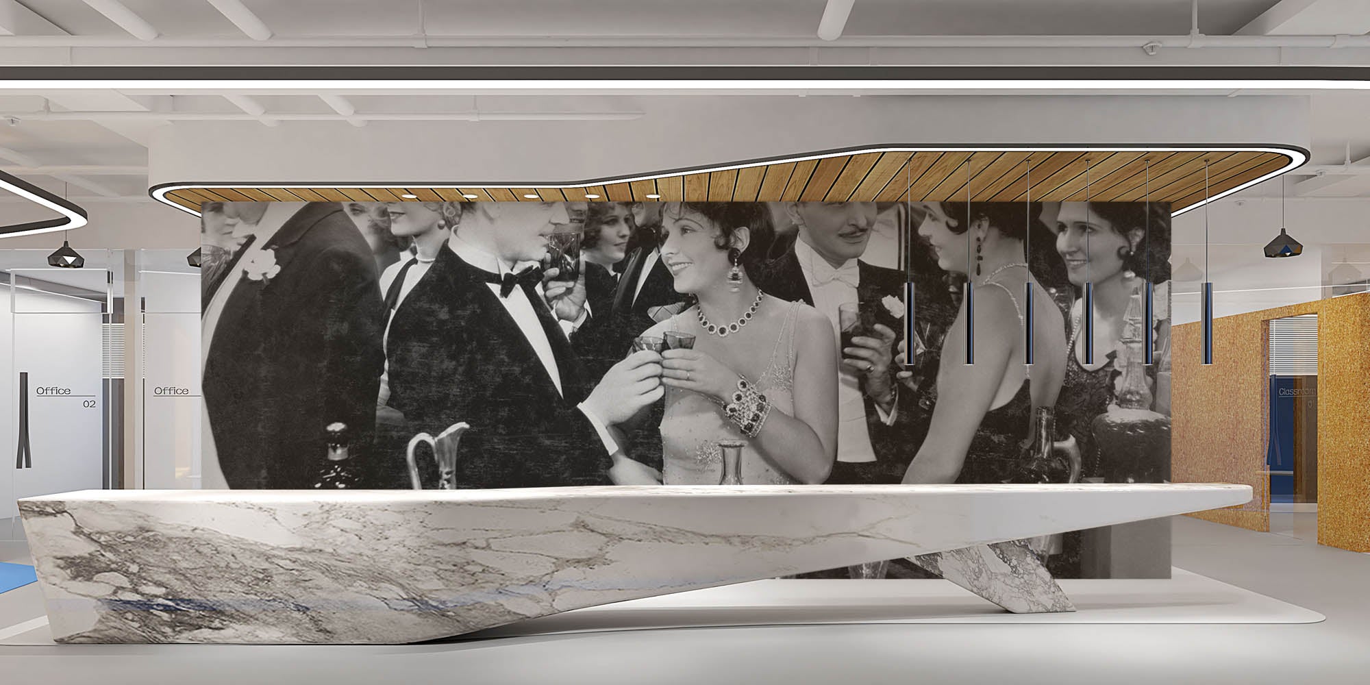 Mensen drinkend aan de bar - LW00406 Fotobehang