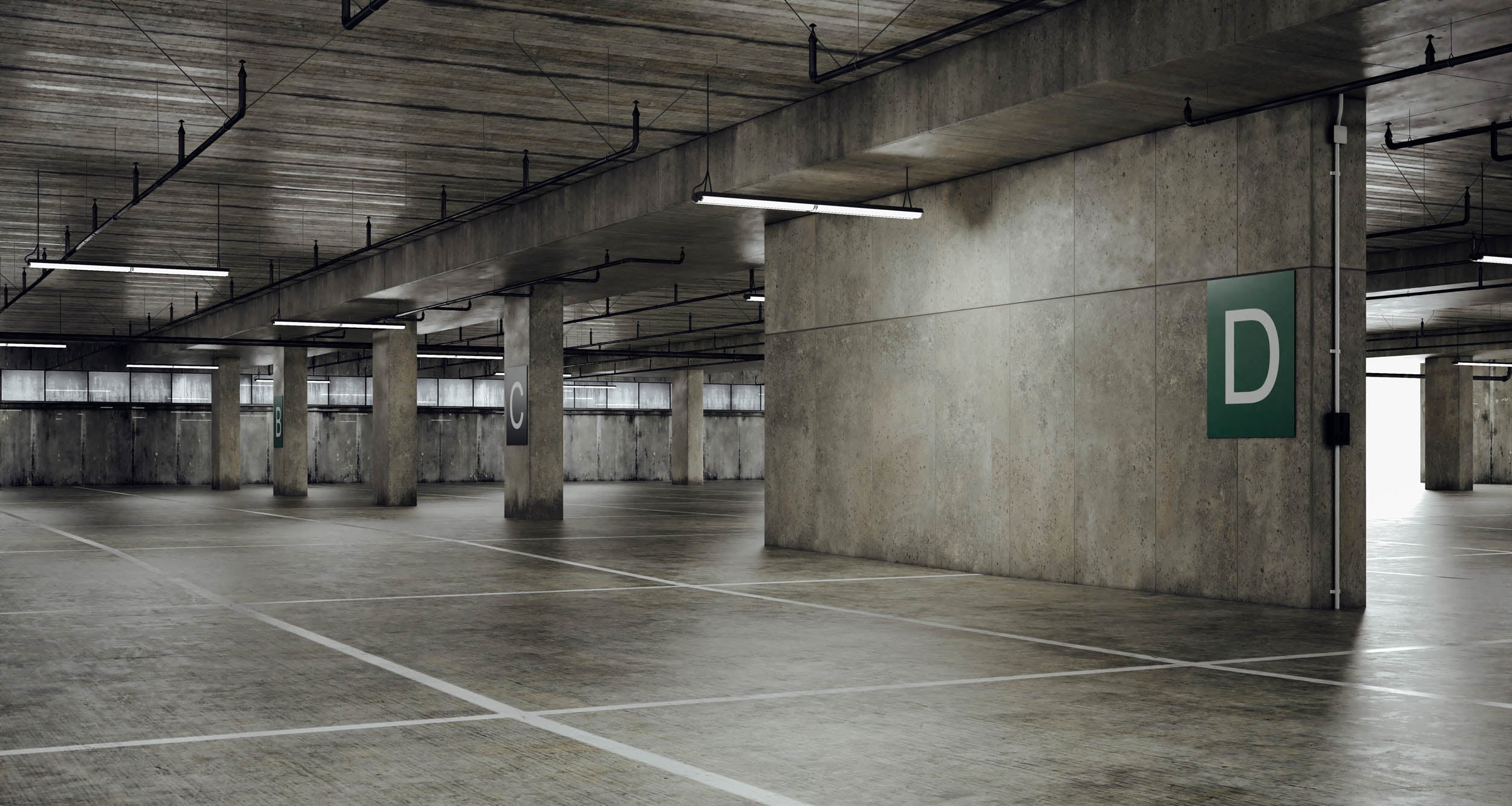 Moderne Betonnen Parkeergarage - LW00594