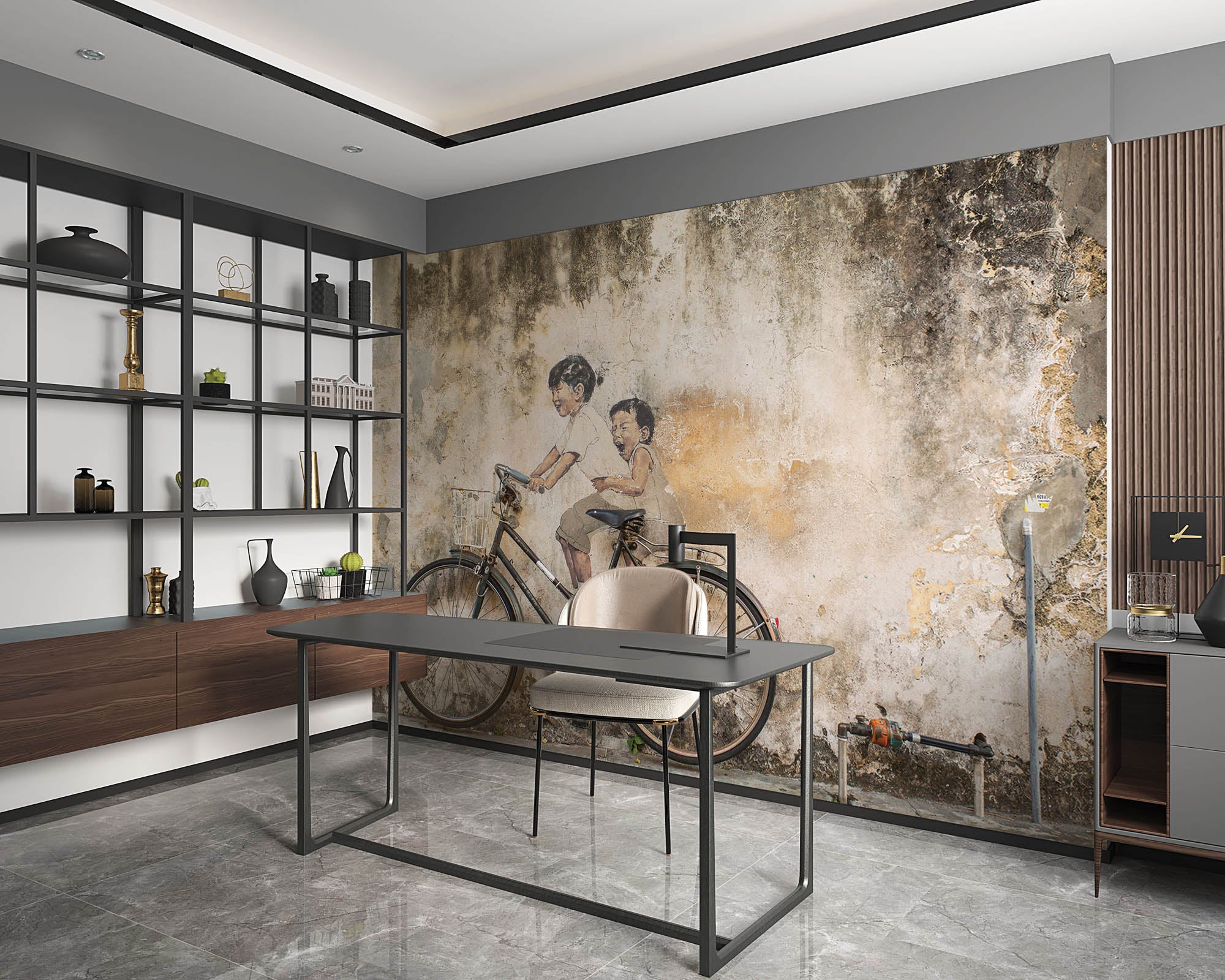 Muur tekening - LW00058 Fotobehang