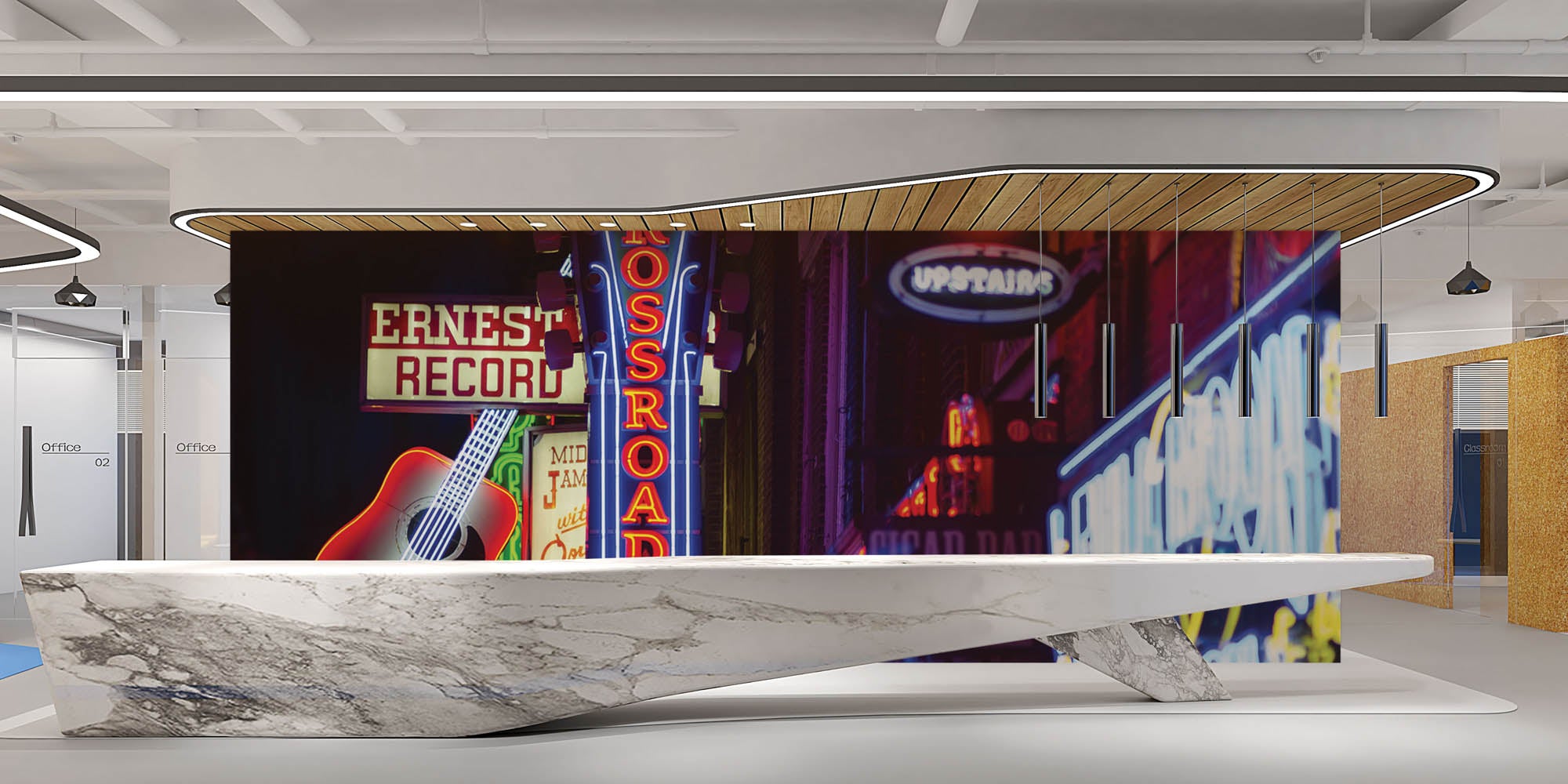 Neon reclame Nashville  - LW00329 Fotobehang