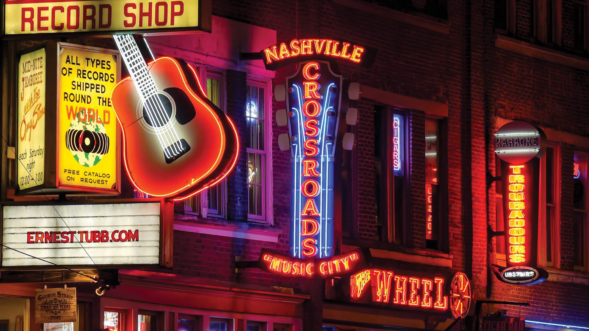 Neon verlichting Nashville Tennessee - LW00336 Fotobehang