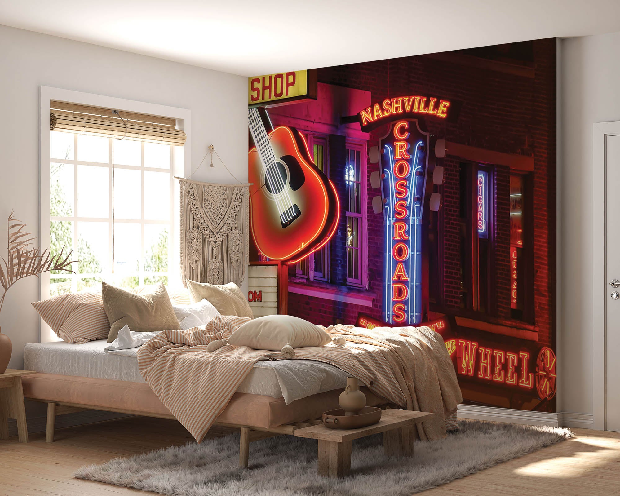 Neon verlichting Nashville Tennessee - LW00336 Fotobehang