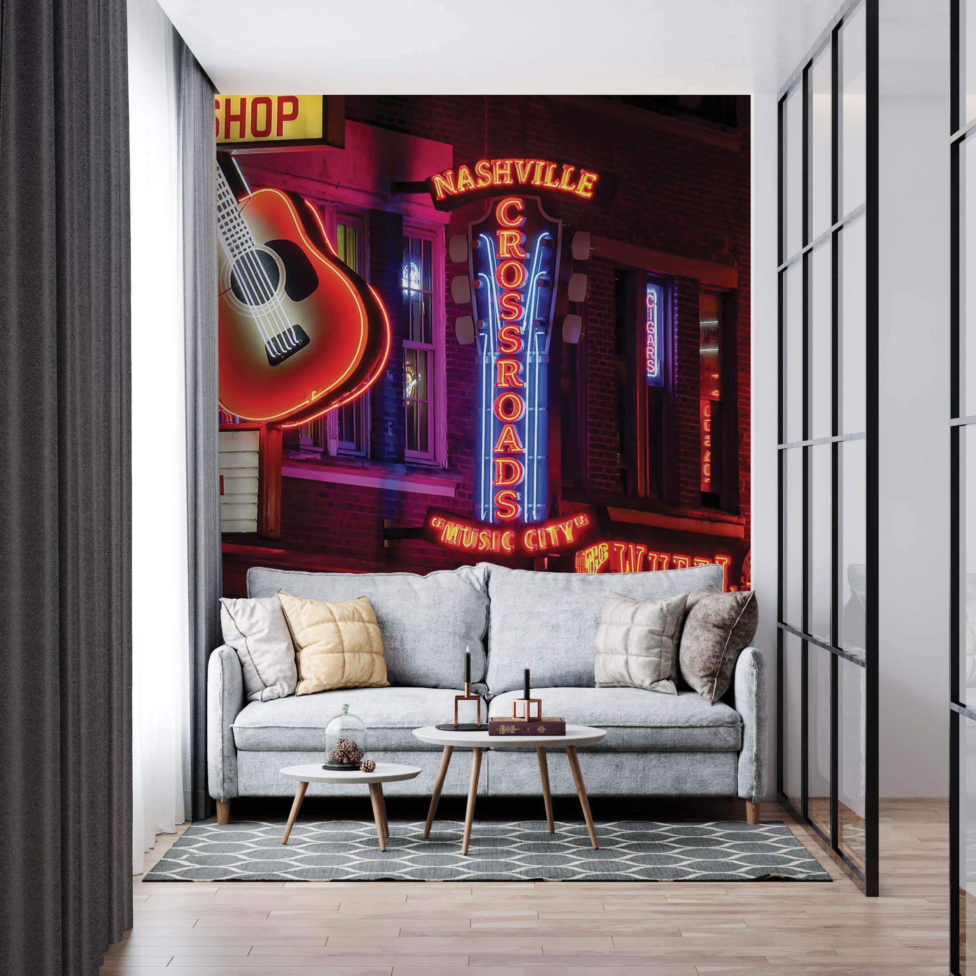 Neon verlichting Nashville Tennessee - LW00336 Fotobehang