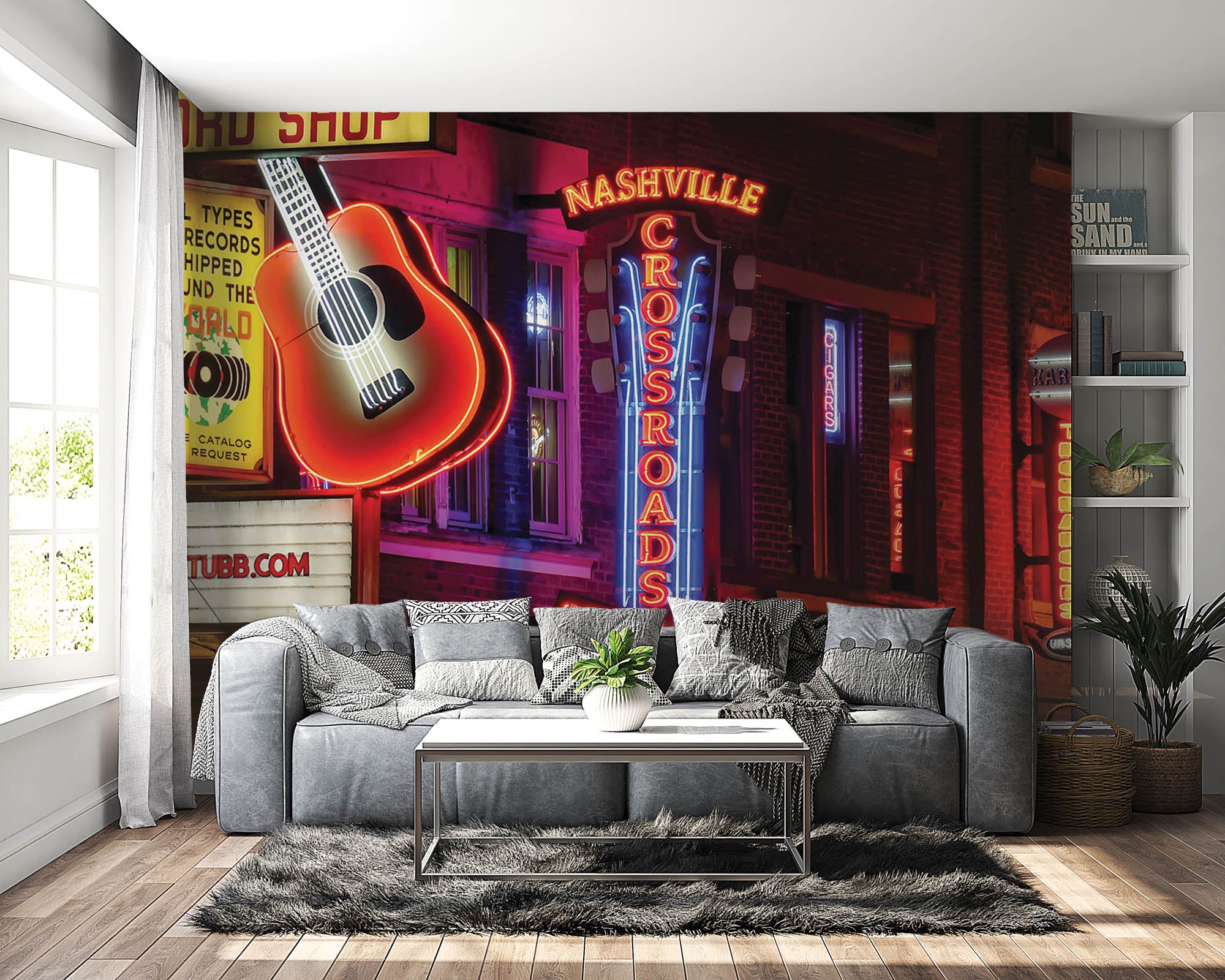 Neon verlichting Nashville Tennessee - LW00336 Fotobehang