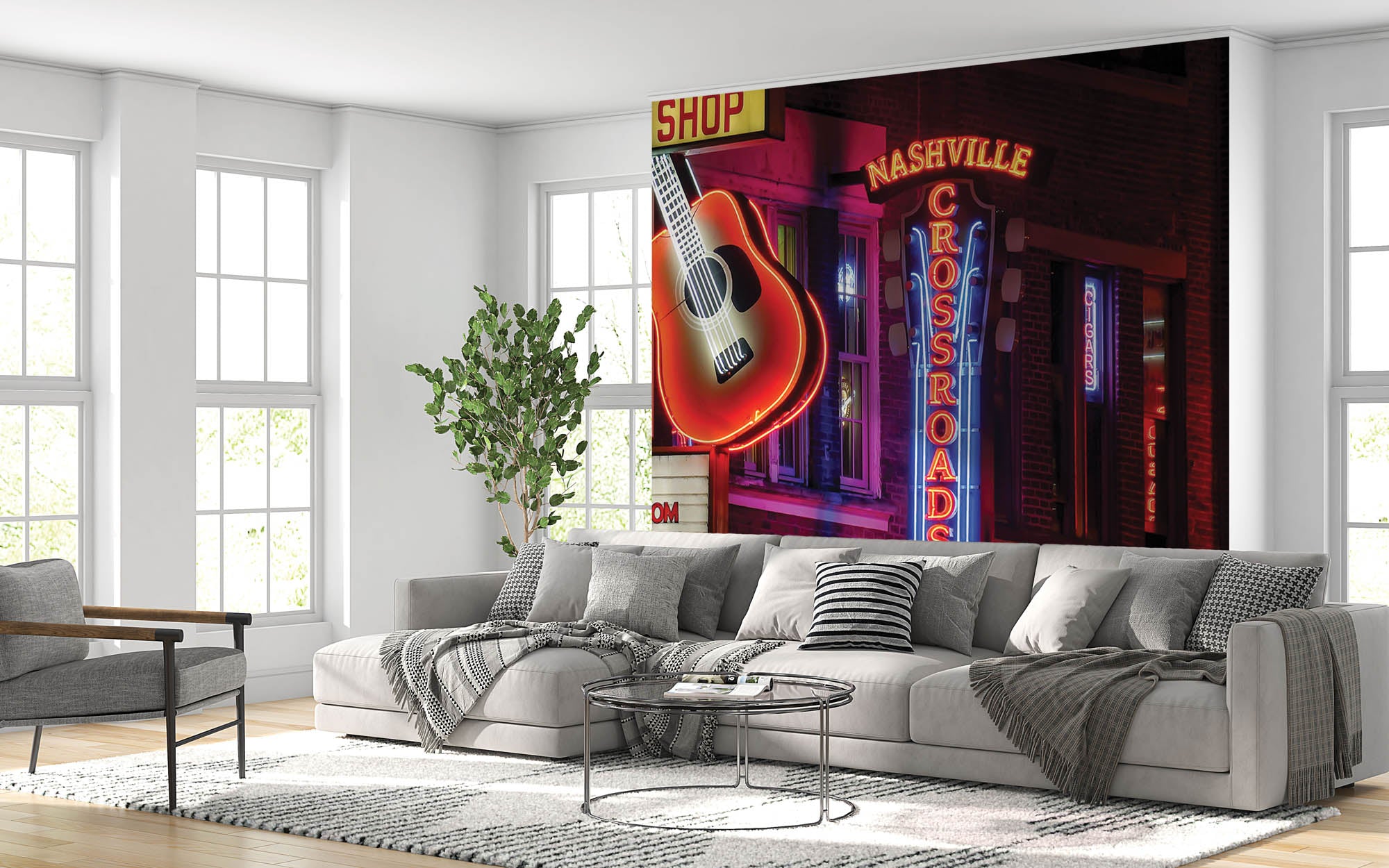 Neon verlichting Nashville Tennessee - LW00336 Fotobehang