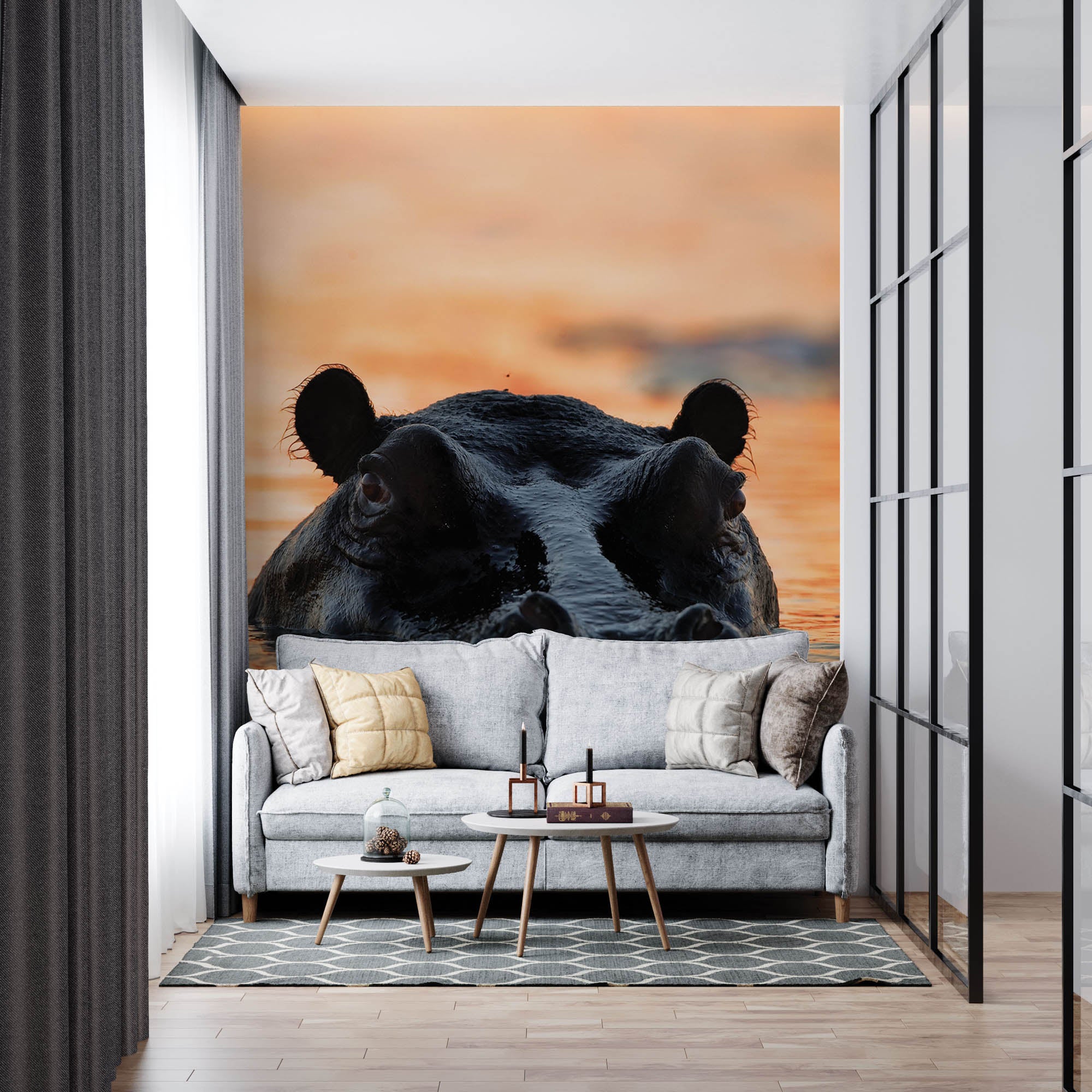 Nijlpaard - LW00150 Fotobehang