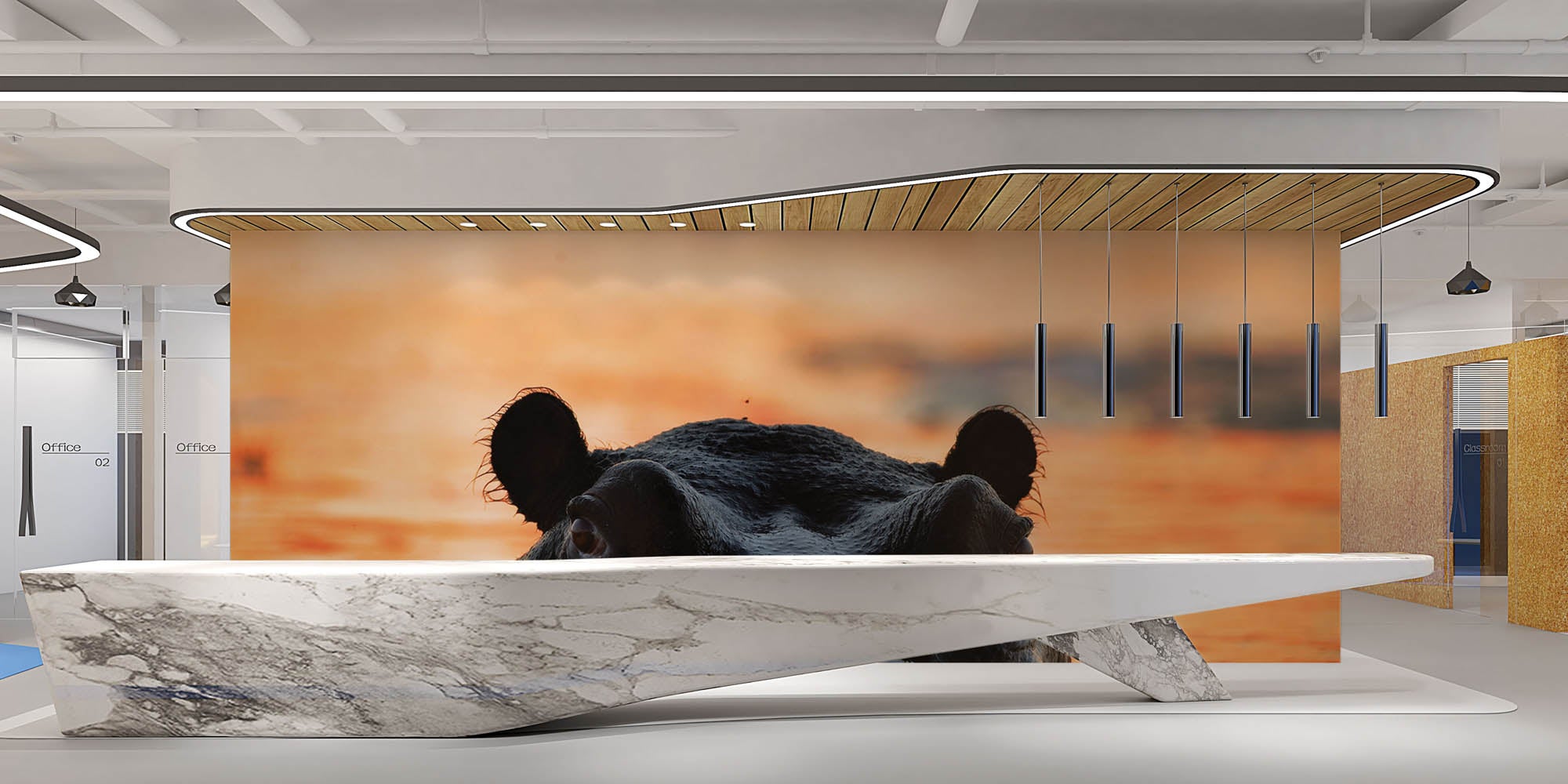 Nijlpaard - LW00150 Fotobehang