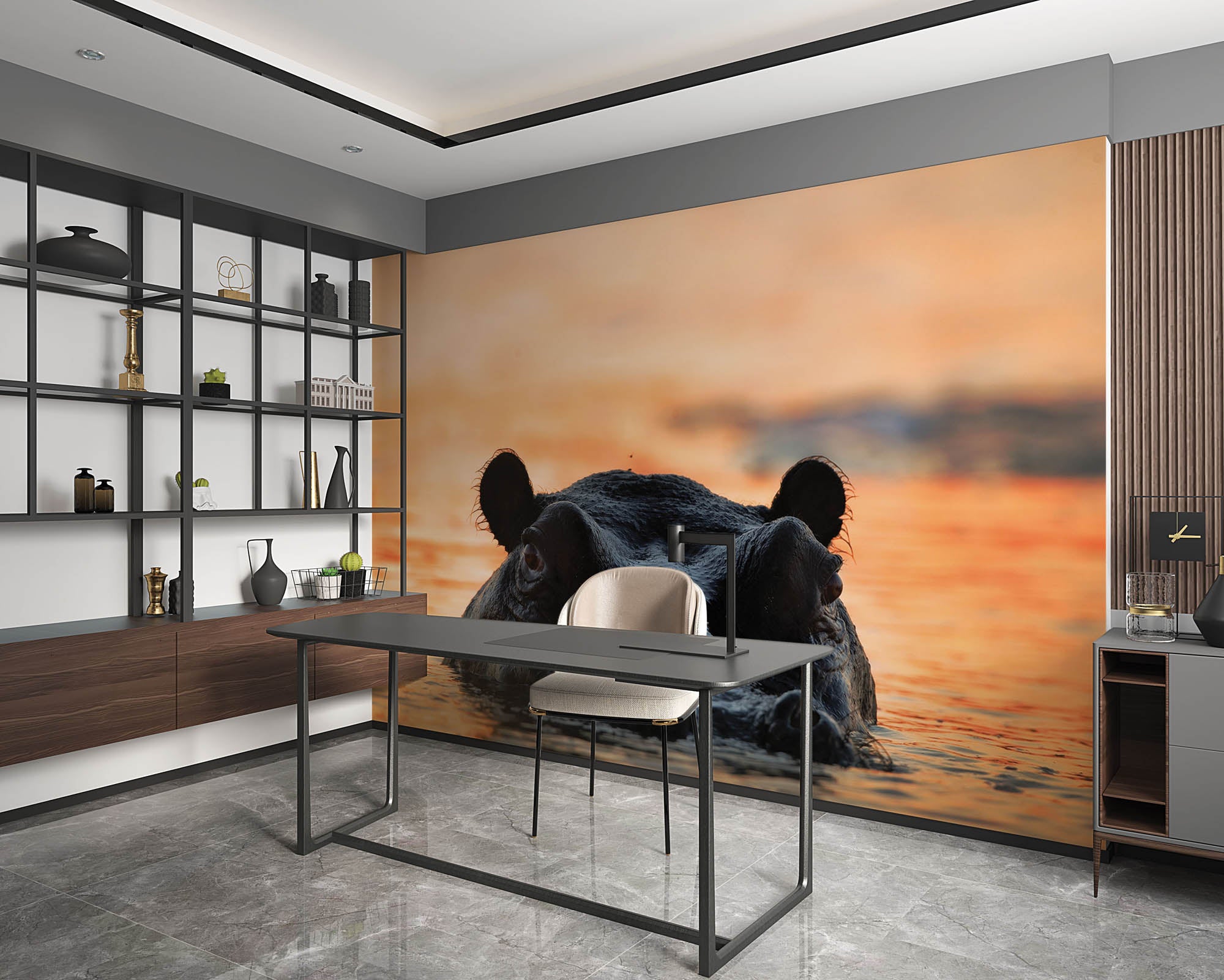 Nijlpaard - LW00150 Fotobehang