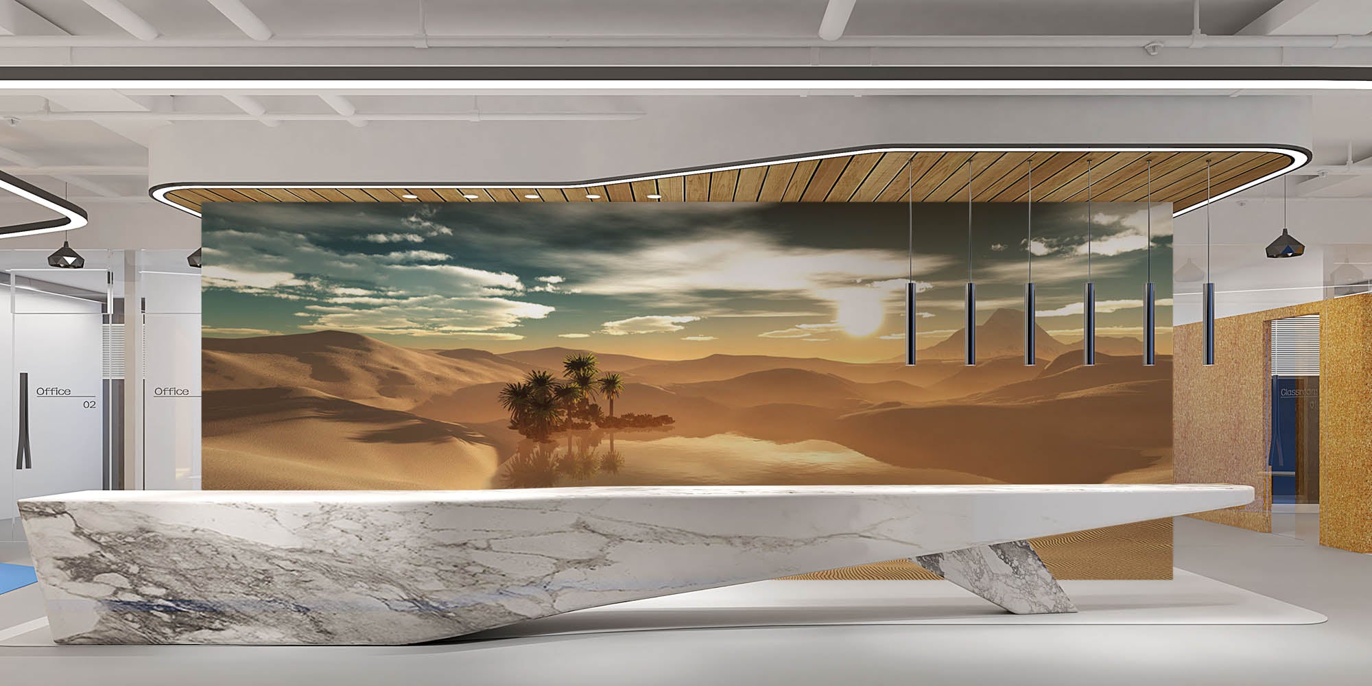 Oase in de woestijn - LW00281 Fotobehang