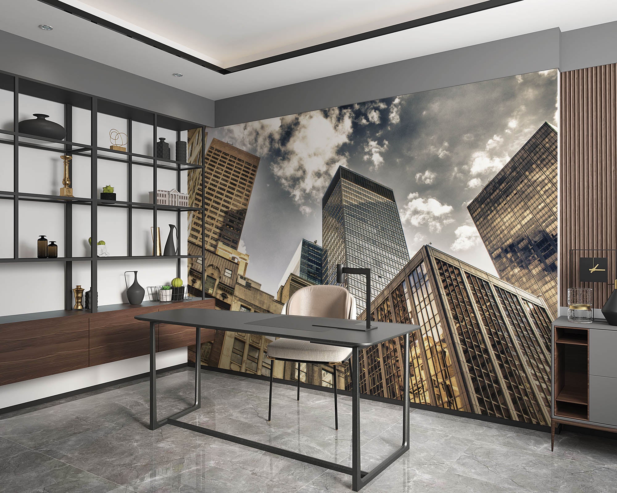 Onderaanzicht skyline - LW00299 Fotobehang