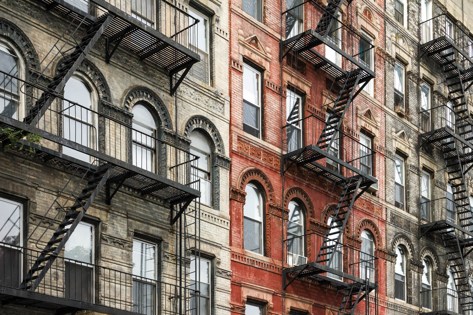 Old buildings with fire escapes - LW00328