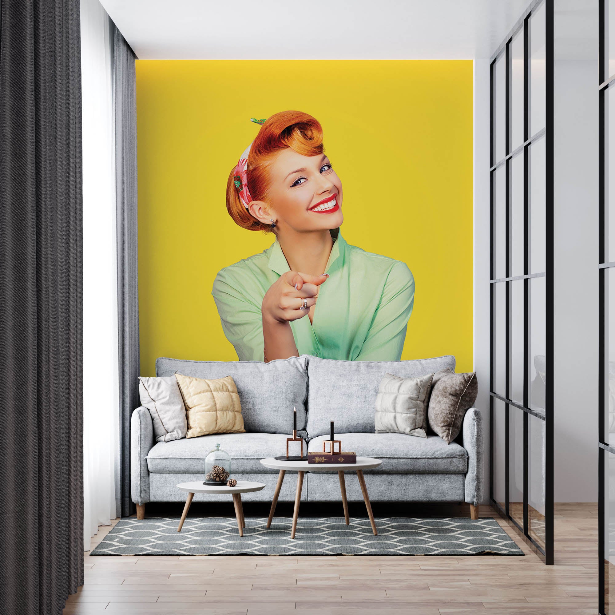Pin-up vrouw - LW00424 Fotobehang