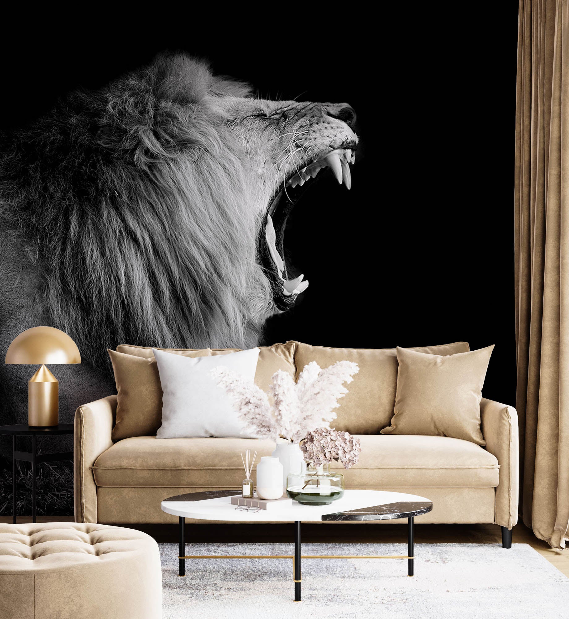 Portret leeuw - LW00225 Fotobehang