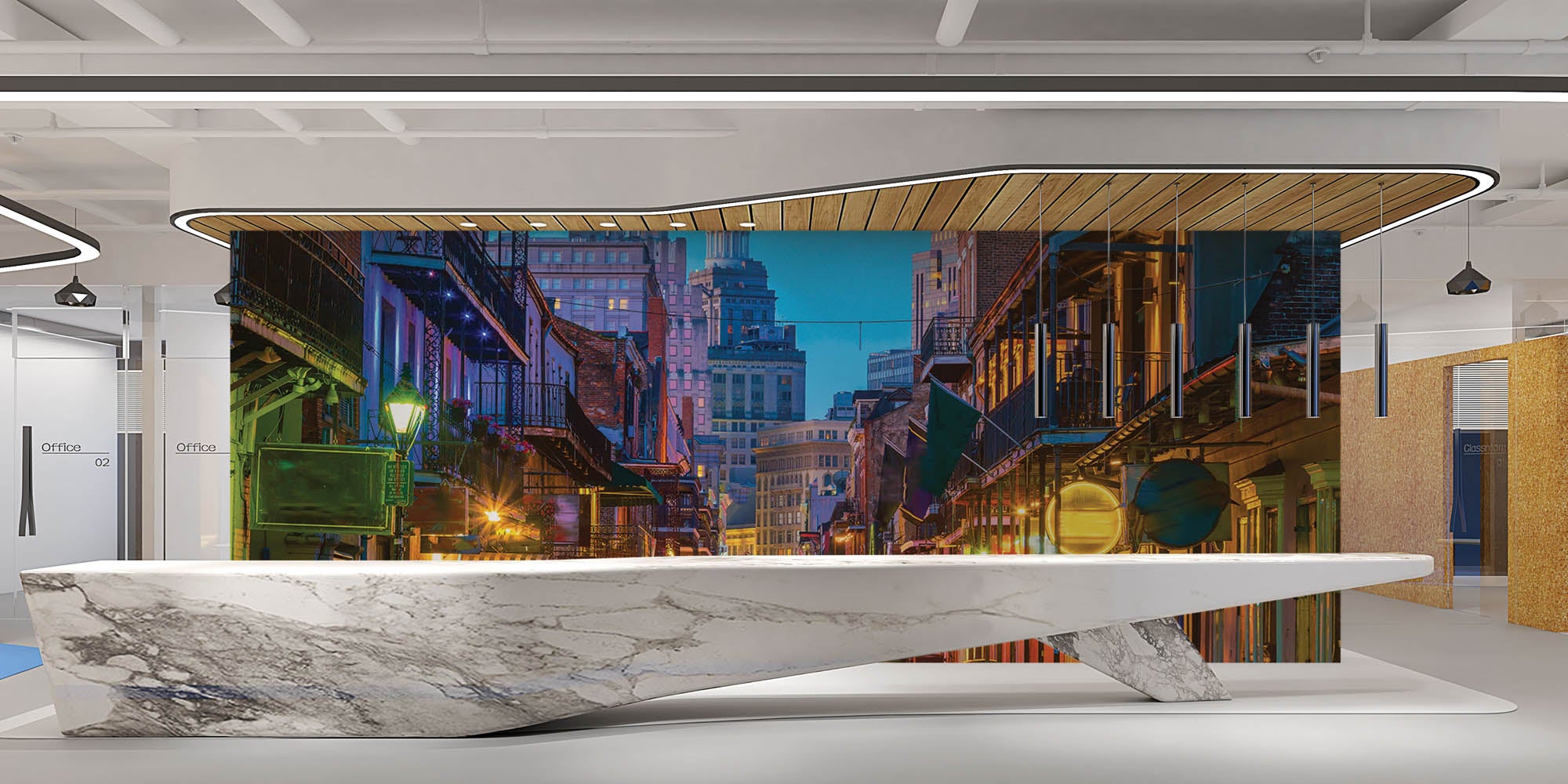 Pubs en bars in neon licht - LW00425 Fotobehang