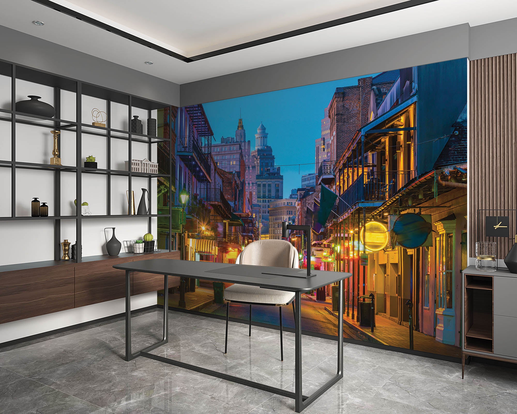 Pubs en bars in neon licht - LW00425 Fotobehang